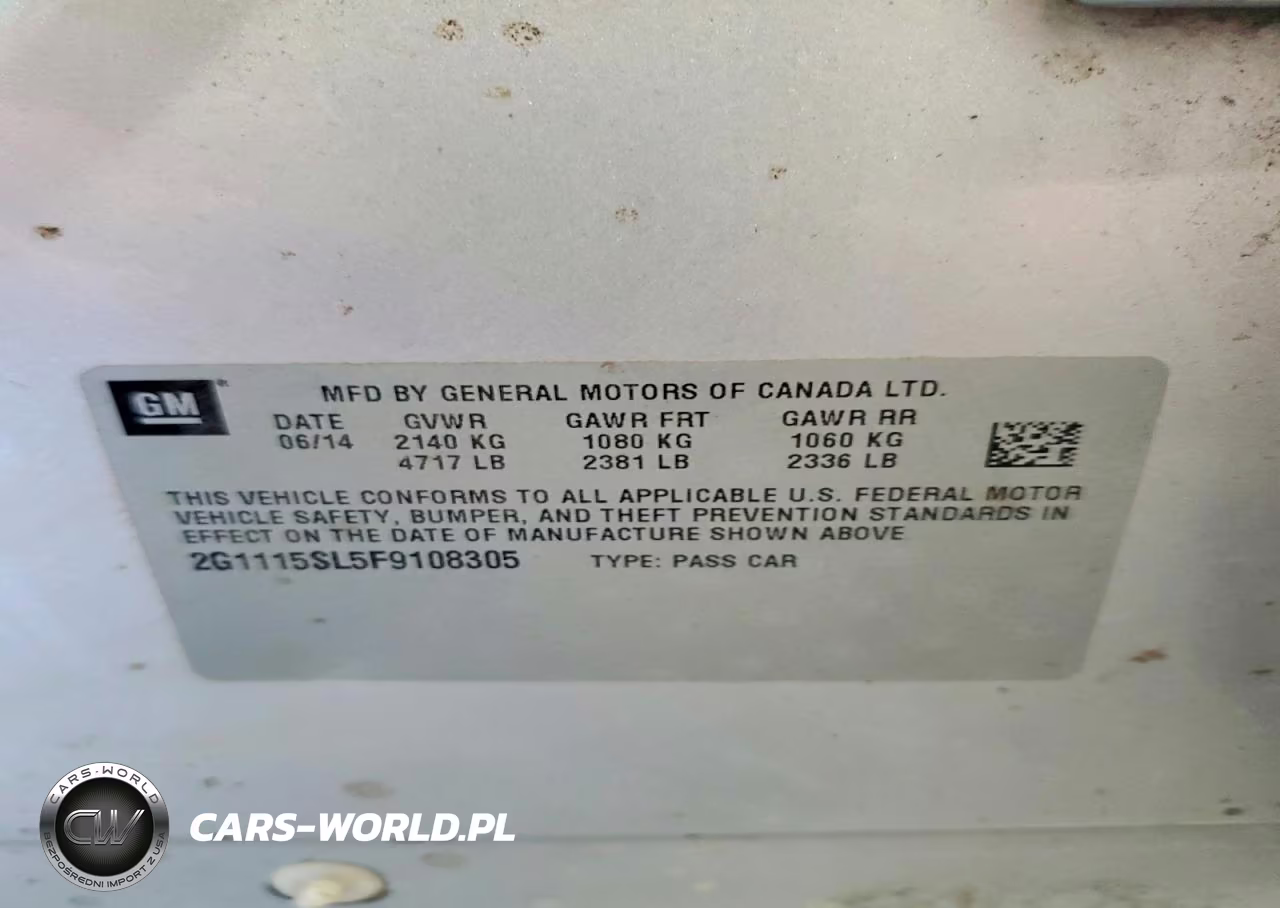 2015 Chevrolet Impala Lt VIN:2G1115SL5F9108305 - 13