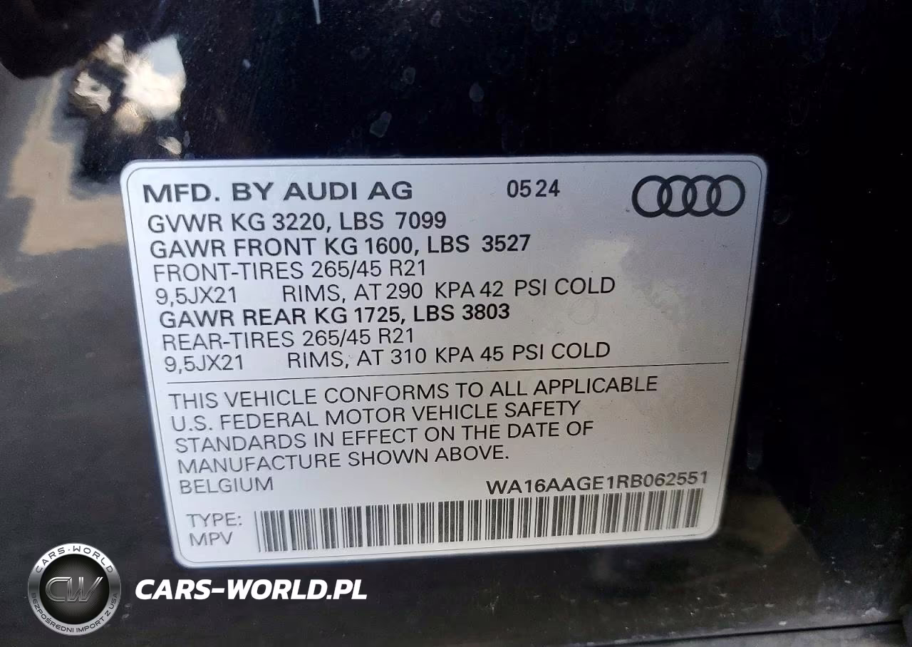 2024 Audi Q8 E-Tron Prestige VIN:WA16AAGE1RB062551 - 12