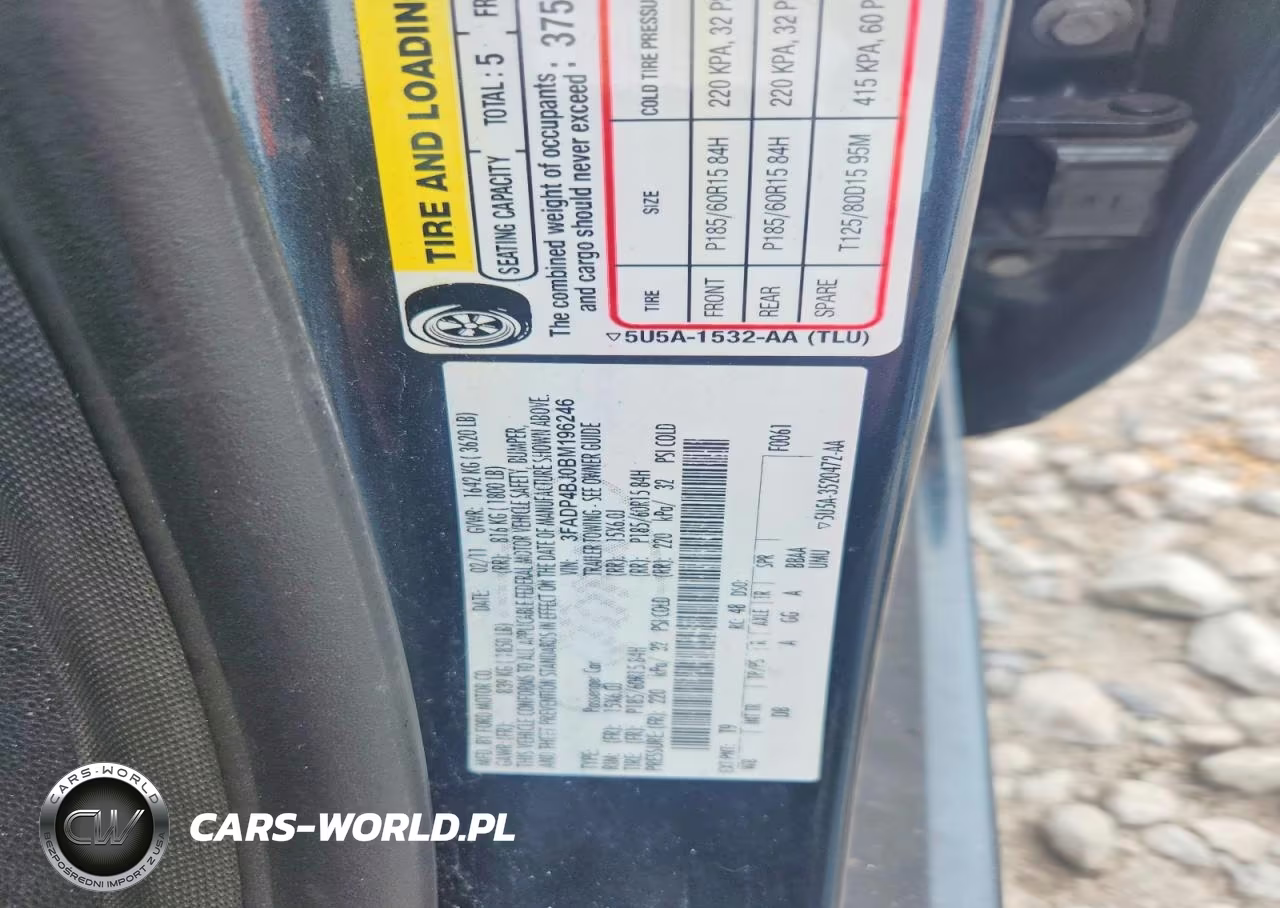 2011 Ford Fiesta Se VIN:3FADP4BJ0BM196246 - 12