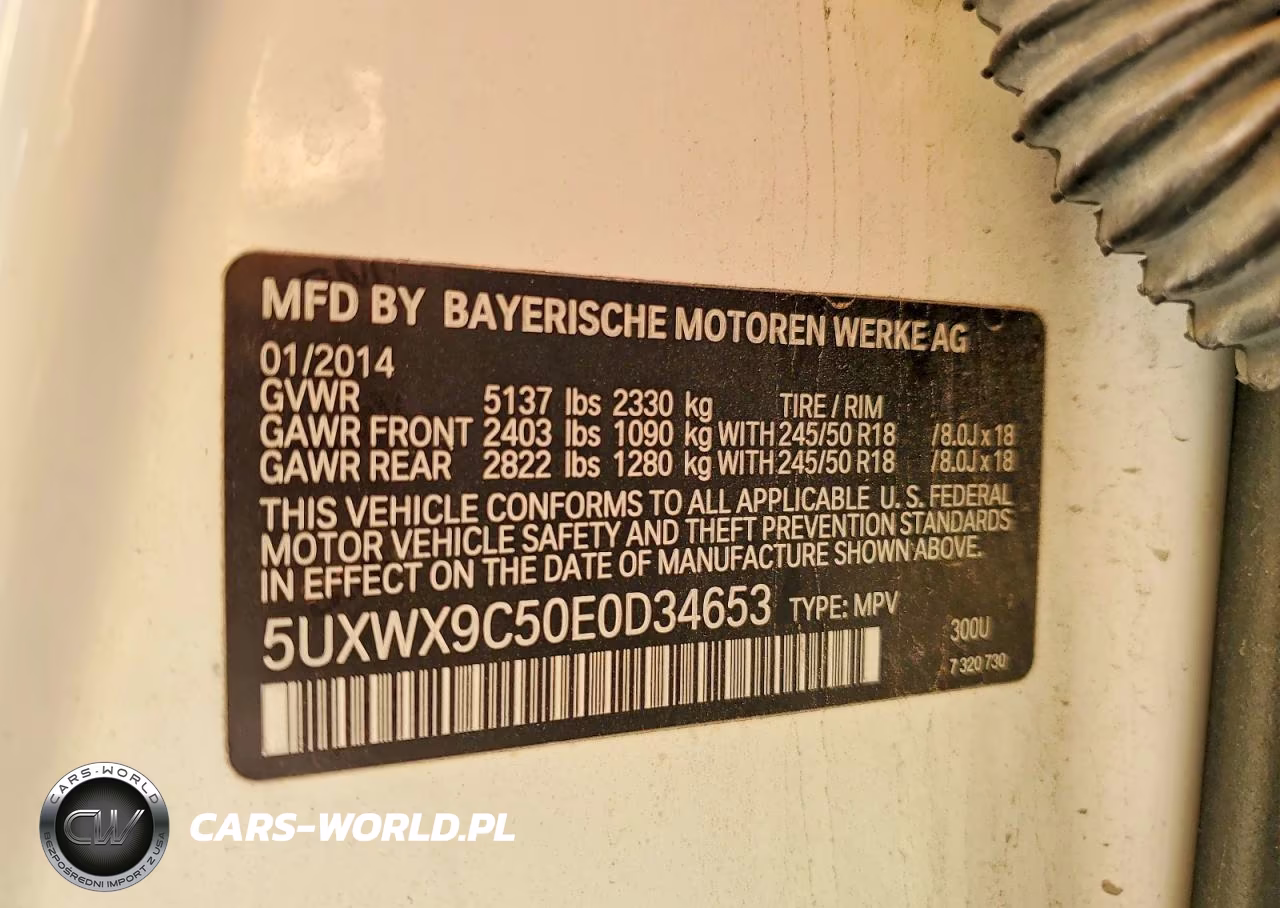 2014 BMW X3 xDrive28I VIN:5UXWX9C50E0D34653 - 13