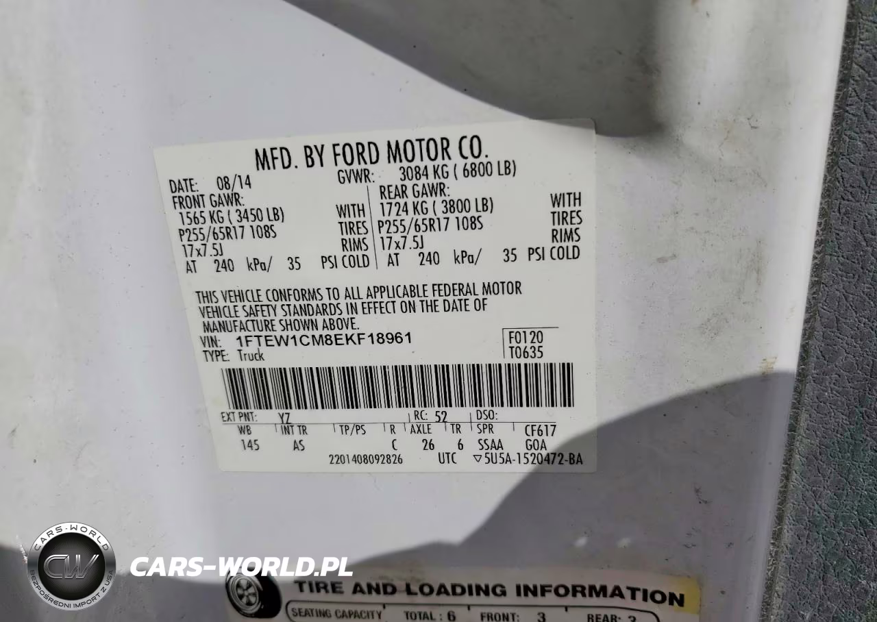 2014 Ford F150 Supercrew VIN:1FTEW1CM8EKF18961 - 13