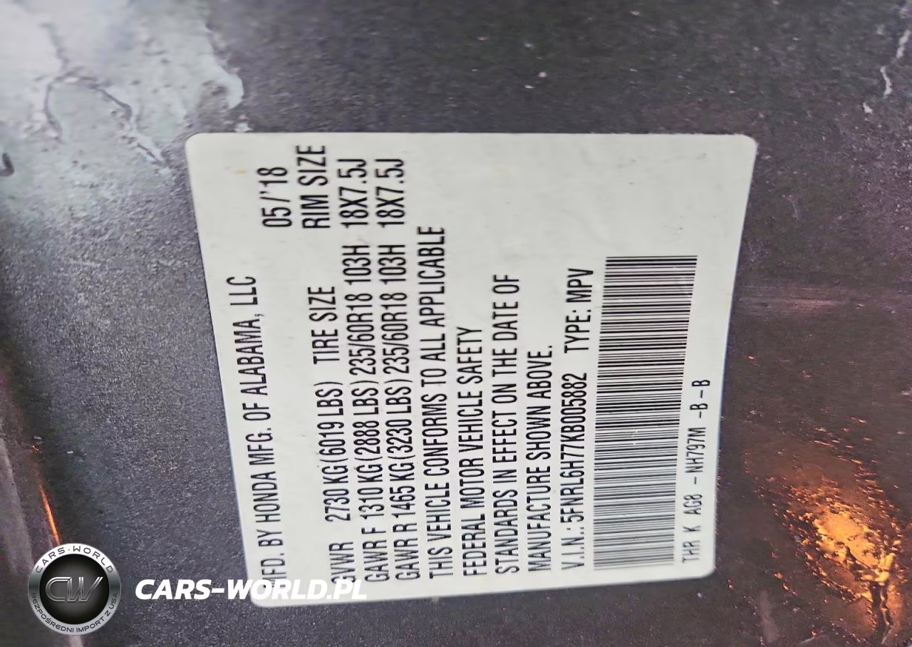 2019 Honda Odyssey Exl VIN:5FNRL6H77KB005882 - 13