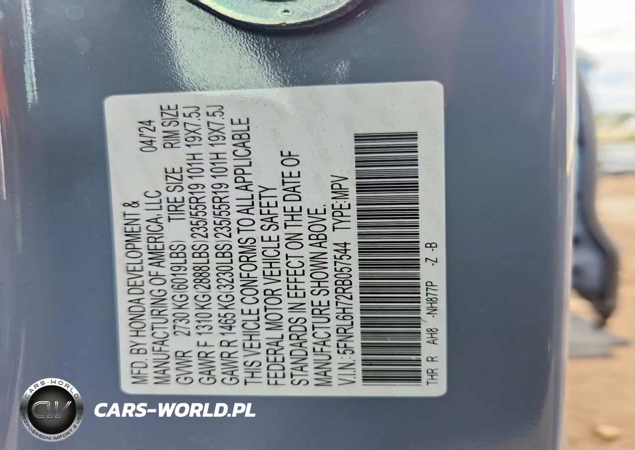 2024 Honda Odyssey Sport VIN:5FNRL6H72RB057544 - 14