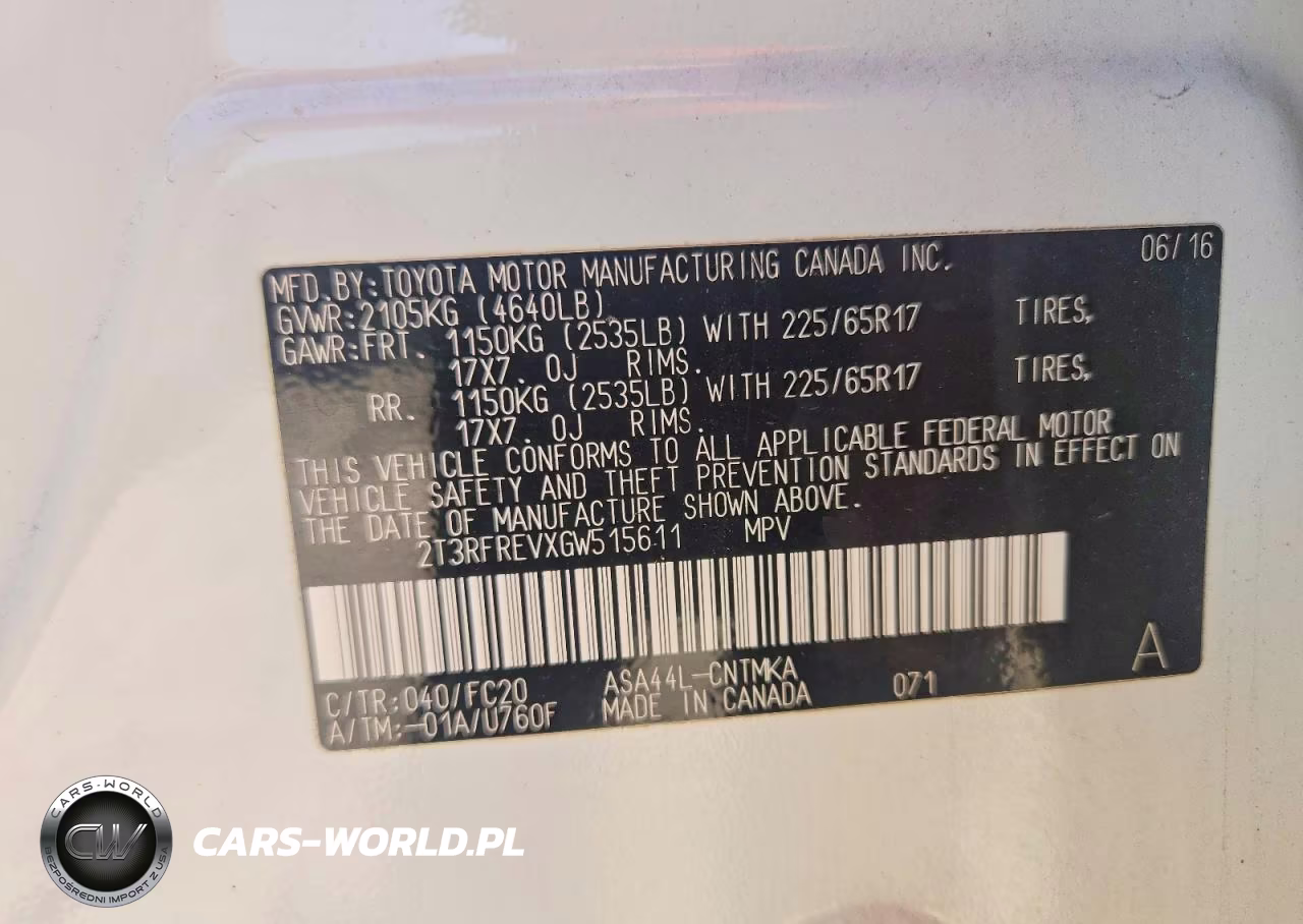 2016 Toyota Rav4 Xle VIN:2T3RFREVXGW515611 - 13