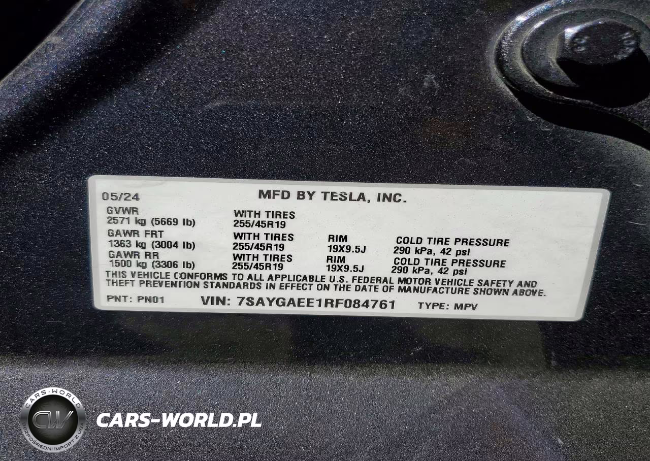 2024 Tesla Model Y VIN:7SAYGAEE1RF084761 - 12