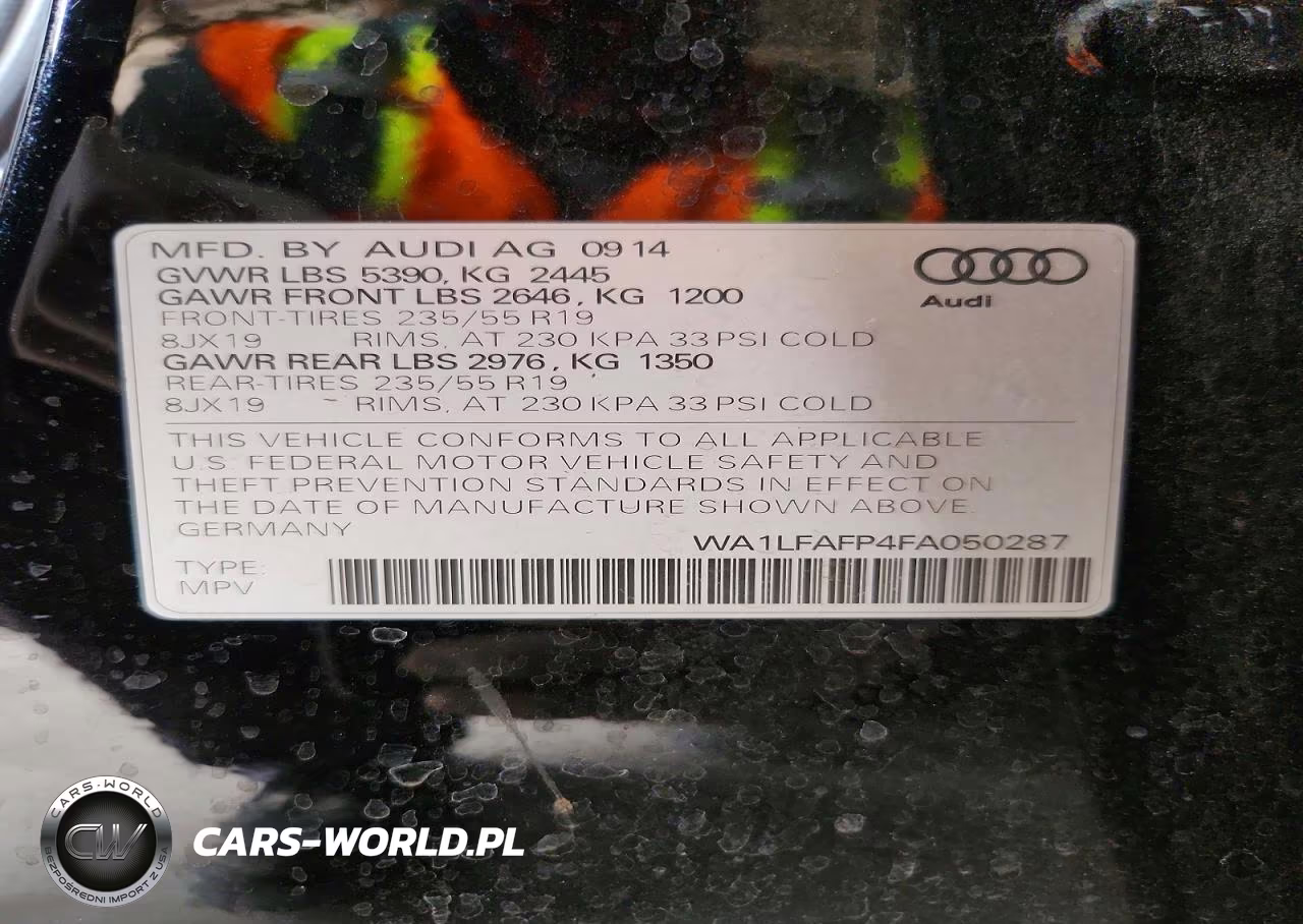 2015 Audi Q5 Premium Plus VIN:WA1LFAFP4FA050287 - 12