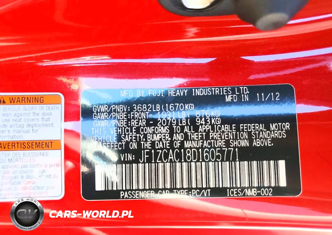 2013 Subaru Brz 2.0 Limited VIN:JF1ZCAC18D1605771 - 13