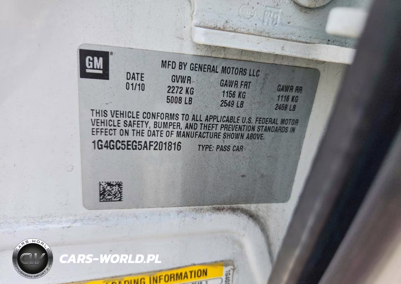 2010 Buick Lacrosse Cxl VIN:1G4GC5EG5AF201816 - 12