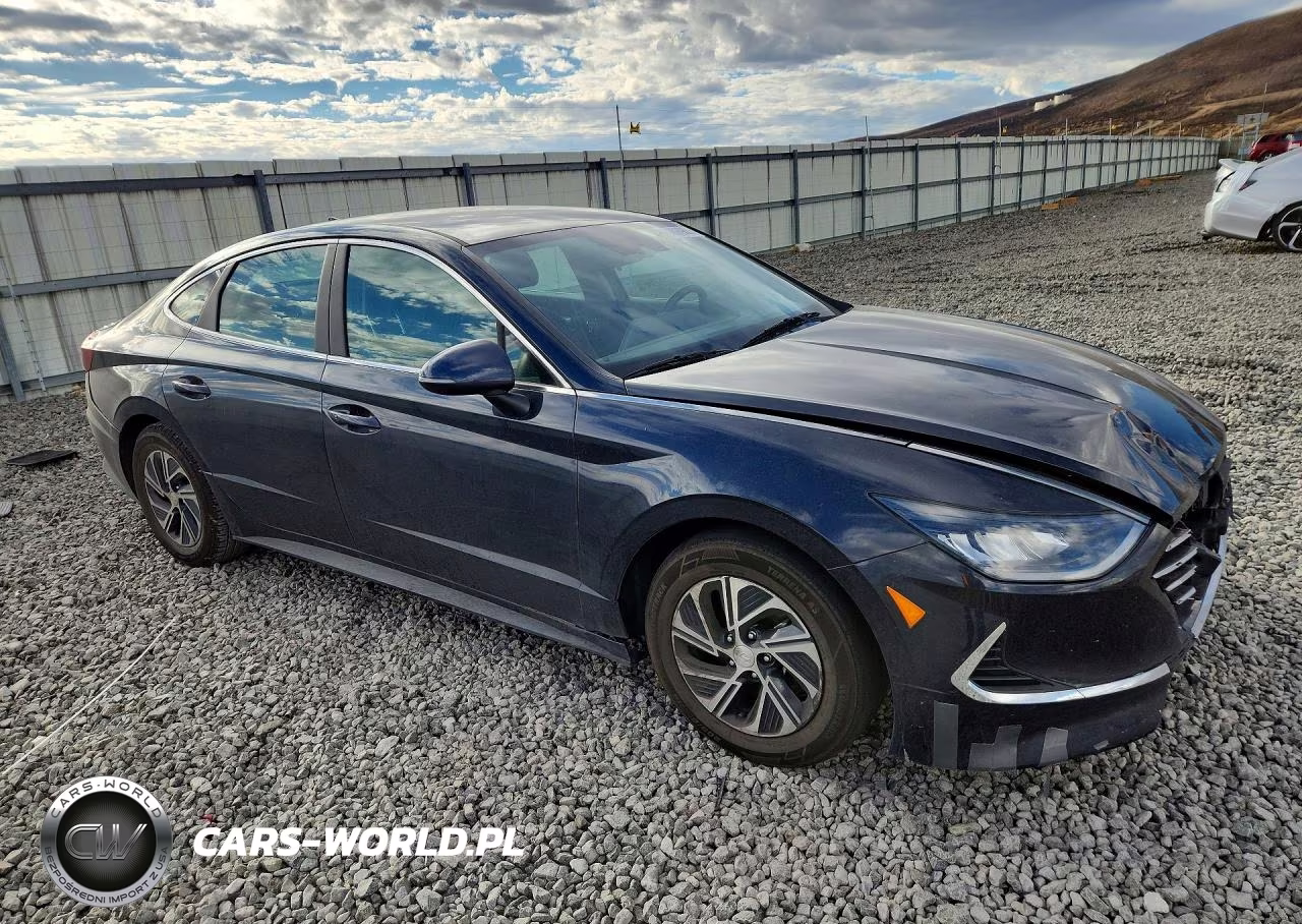 2021 Hyundai Sonata Hybrid Blue VIN:KMHL24JJ7MA024376 - 4