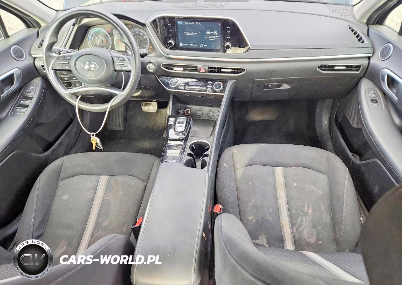 2021 Hyundai Sonata Hybrid Blue VIN:KMHL24JJ7MA024376 - 8