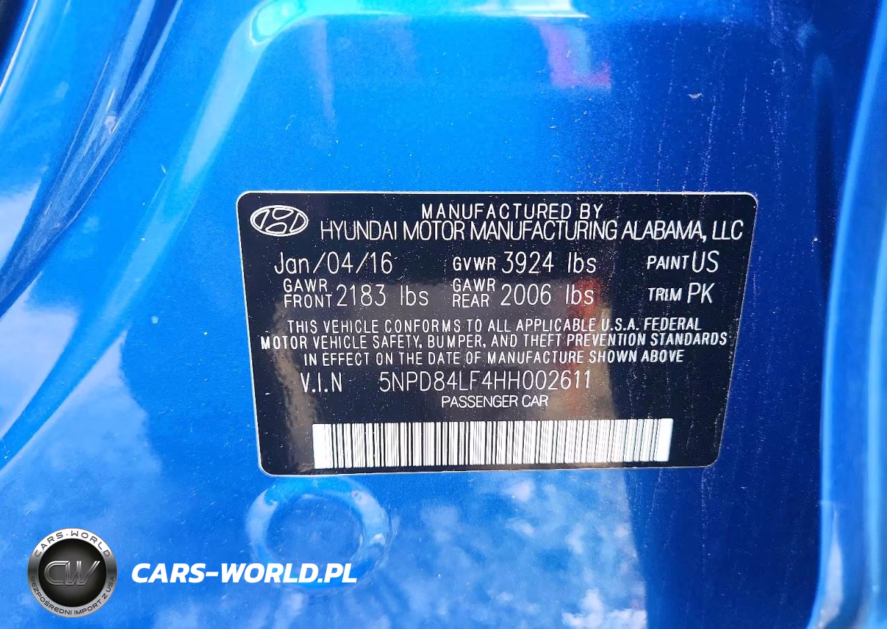 2017 Hyundai Elantra Limited VIN:5NPD84LF4HH002611 - 12