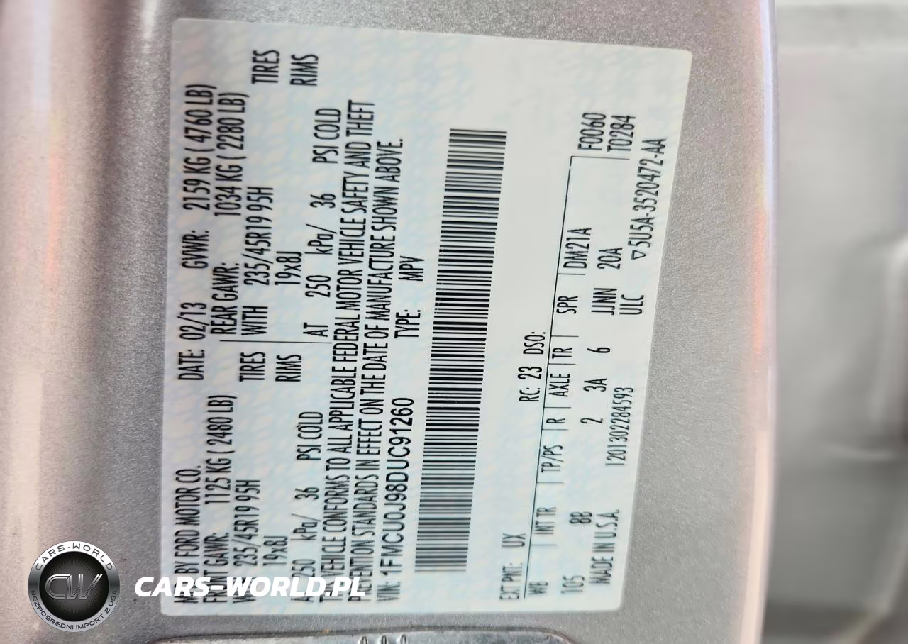2013 Ford Escape Titanium VIN:1FMCU0J98DUC91260 - 12