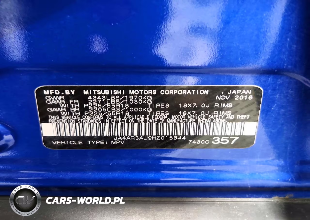 2017 Mitsubishi Outlander Sport Es VIN:JA4AR3AU9HZ015644 - 12