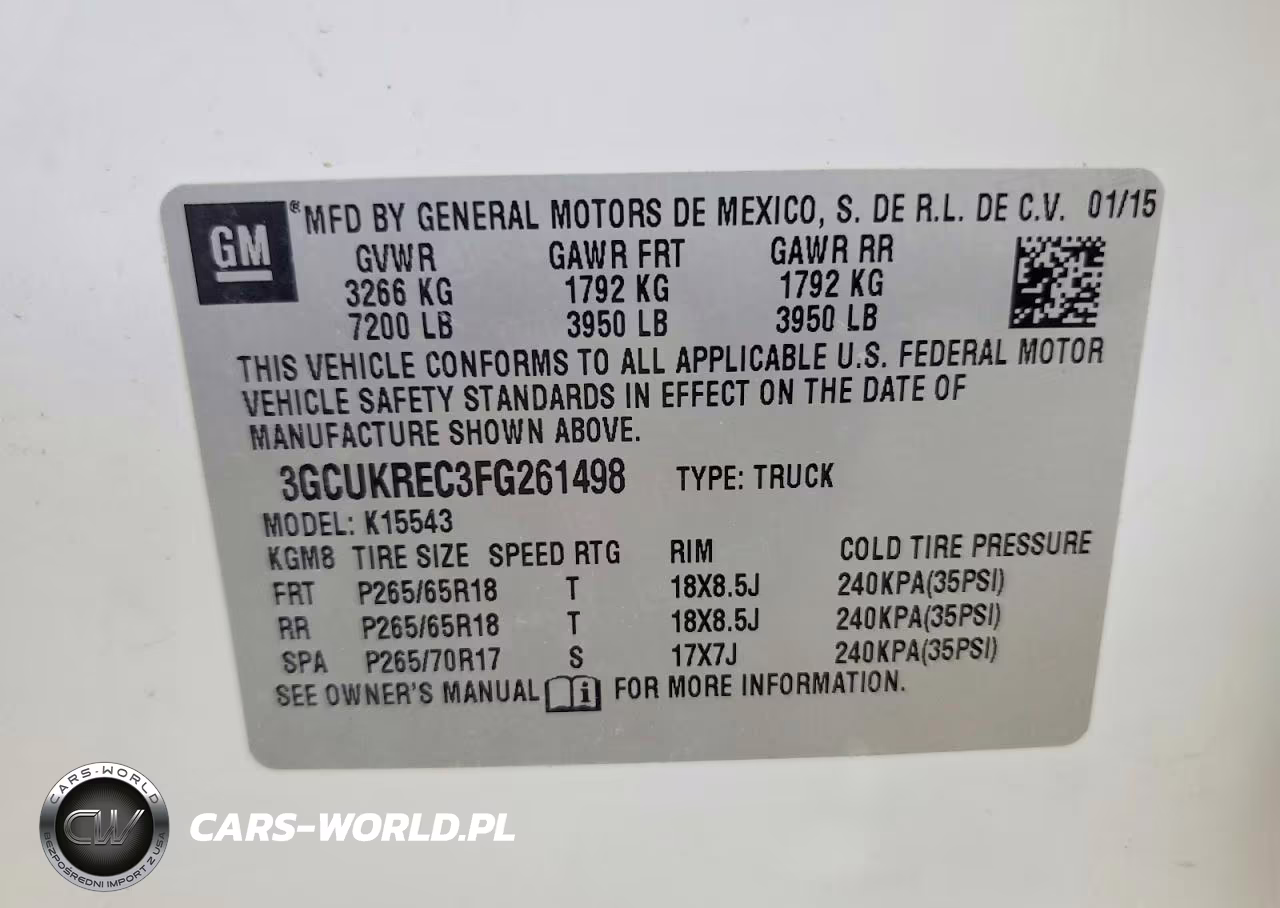 2015 Chevrolet Silverado K1500 Lt VIN:3GCUKREC3FG261498 - 12