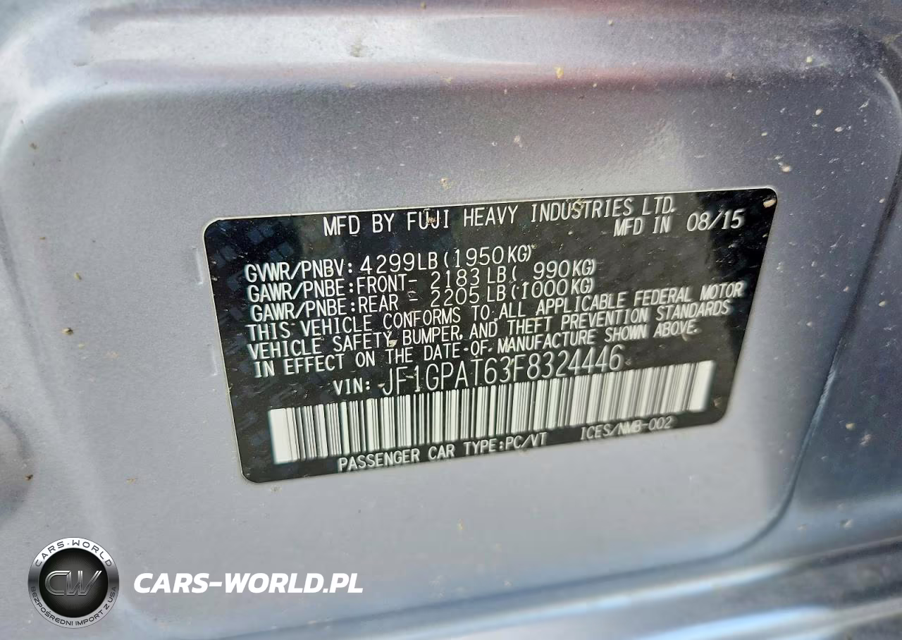 2015 Subaru Impreza Sport VIN:JF1GPAT63F8324446 - 12