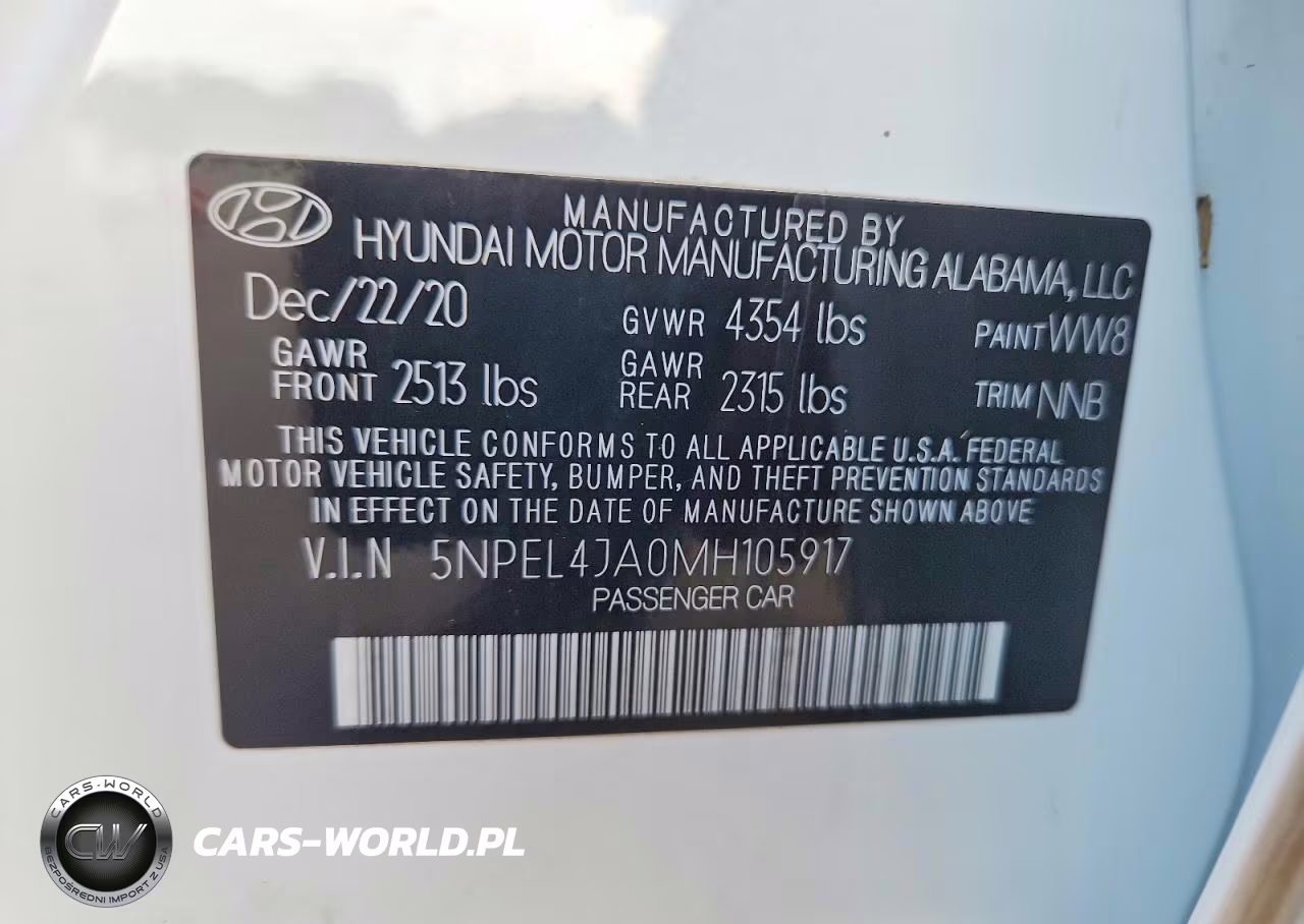 2021 Hyundai Sonata Sel VIN:5NPEL4JA0MH105917 - 12