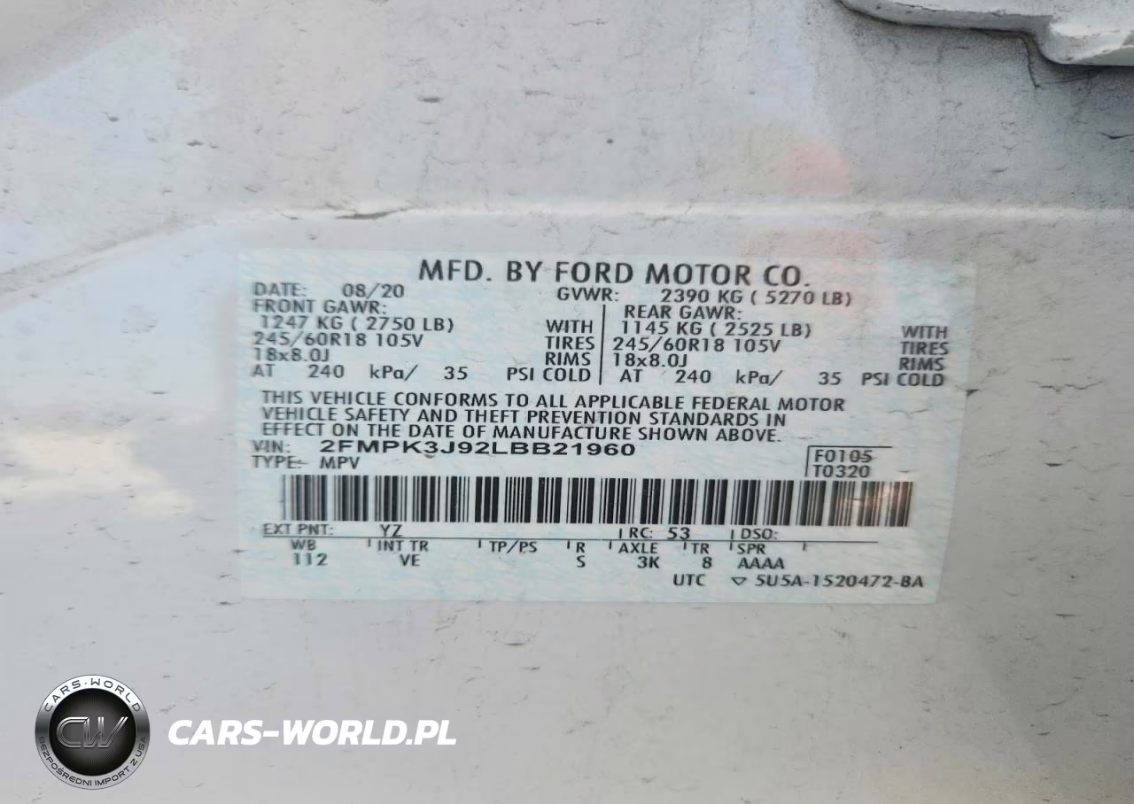 2020 Ford Edge Sel VIN:2FMPK3J92LBB21960 - 13