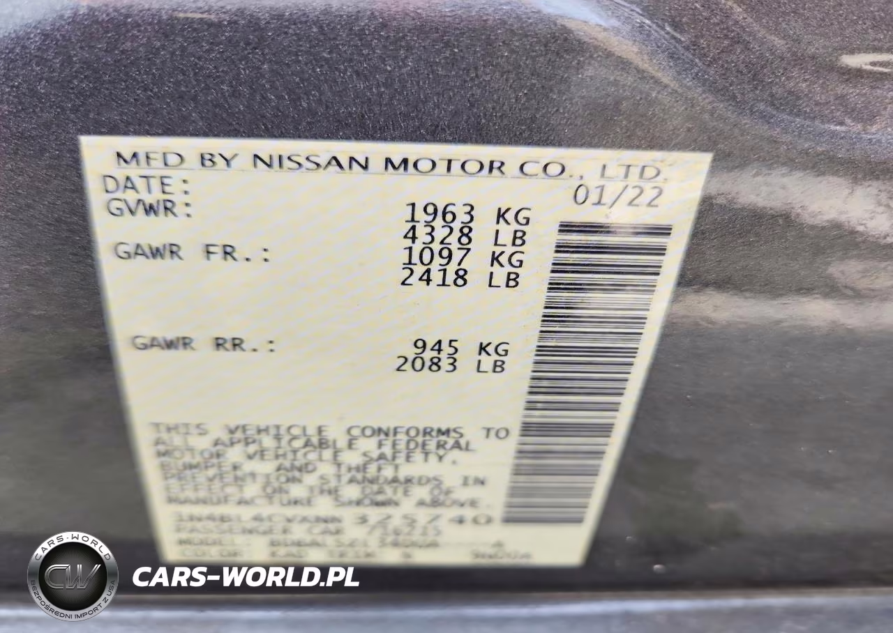 2022 Nissan Altima Sr VIN:1N4BL4CVXNN325740 - 12