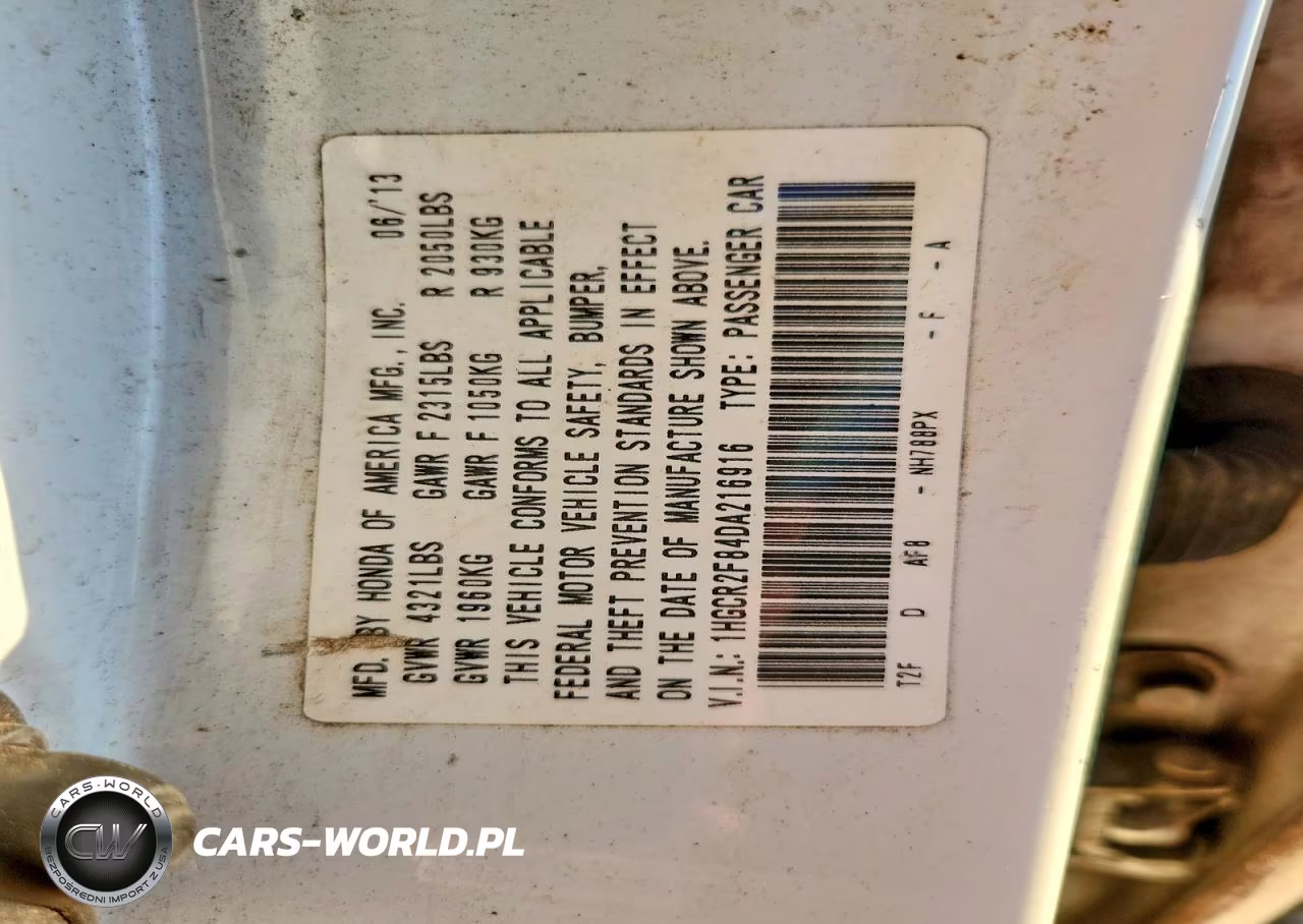 2013 Honda Accord Exl VIN:1HGCR2F84DA216916 - 13