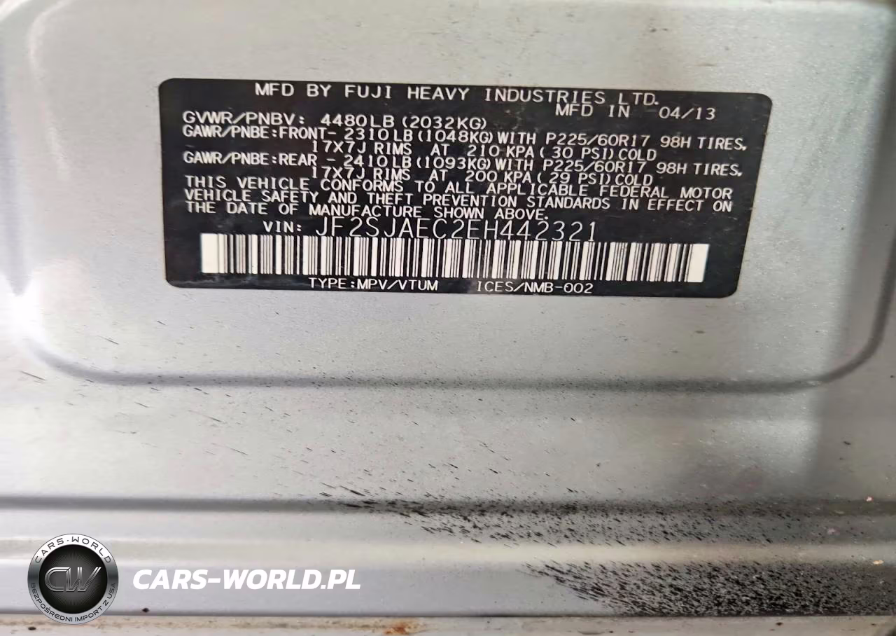 2014 Subaru Forester 2.5I Premium VIN:JF2SJAEC2EH442321 - 13