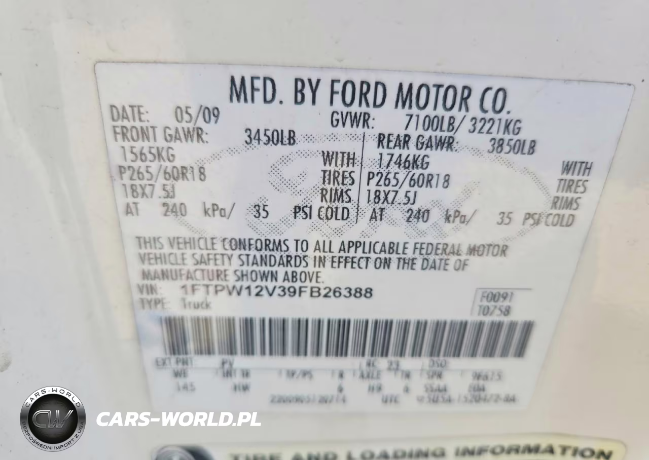 2009 Ford F150 Supercrew VIN:1FTPW12V39FB26388 - 12