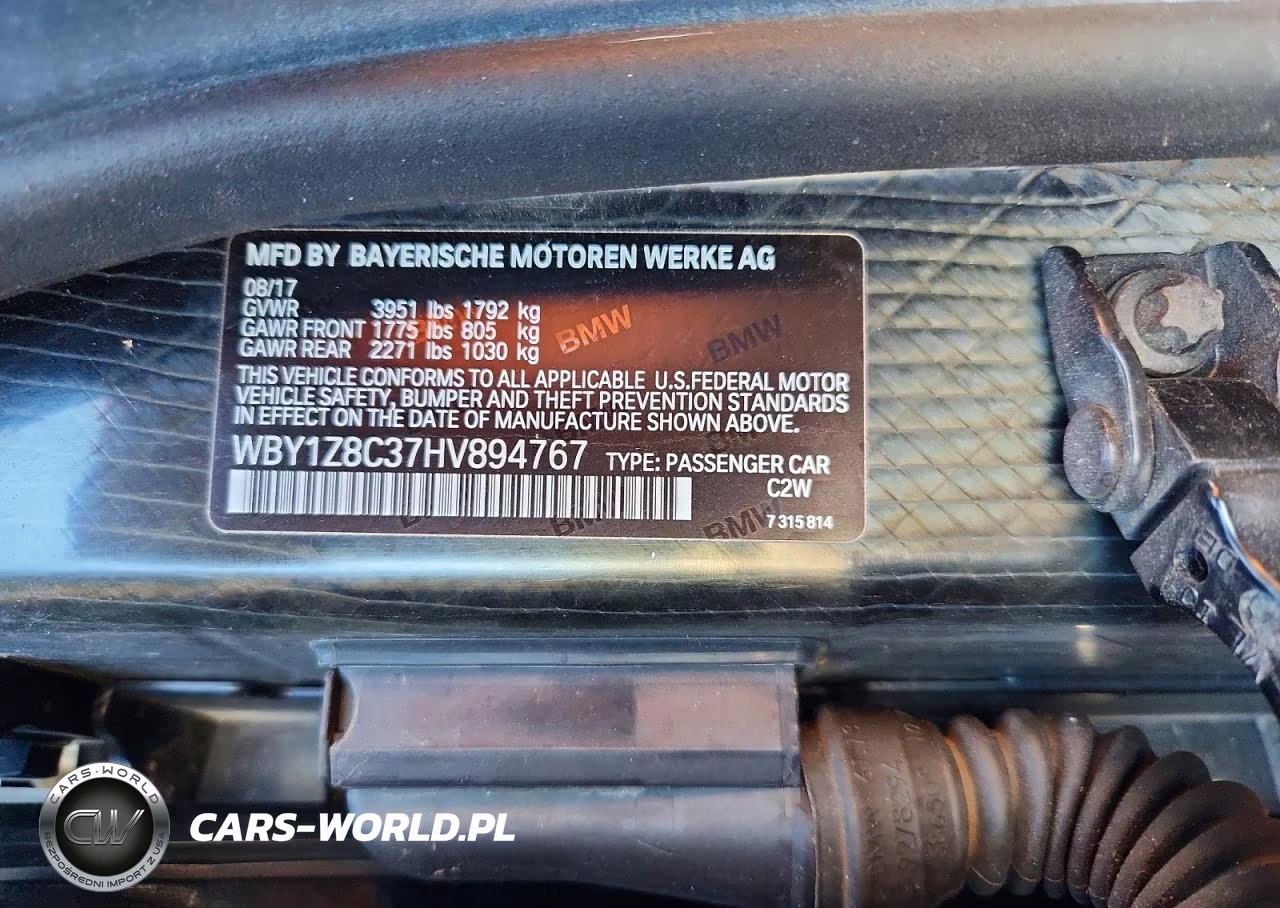 2017 BMW I3 Rex VIN:WBY1Z8C37HV894767 - 12