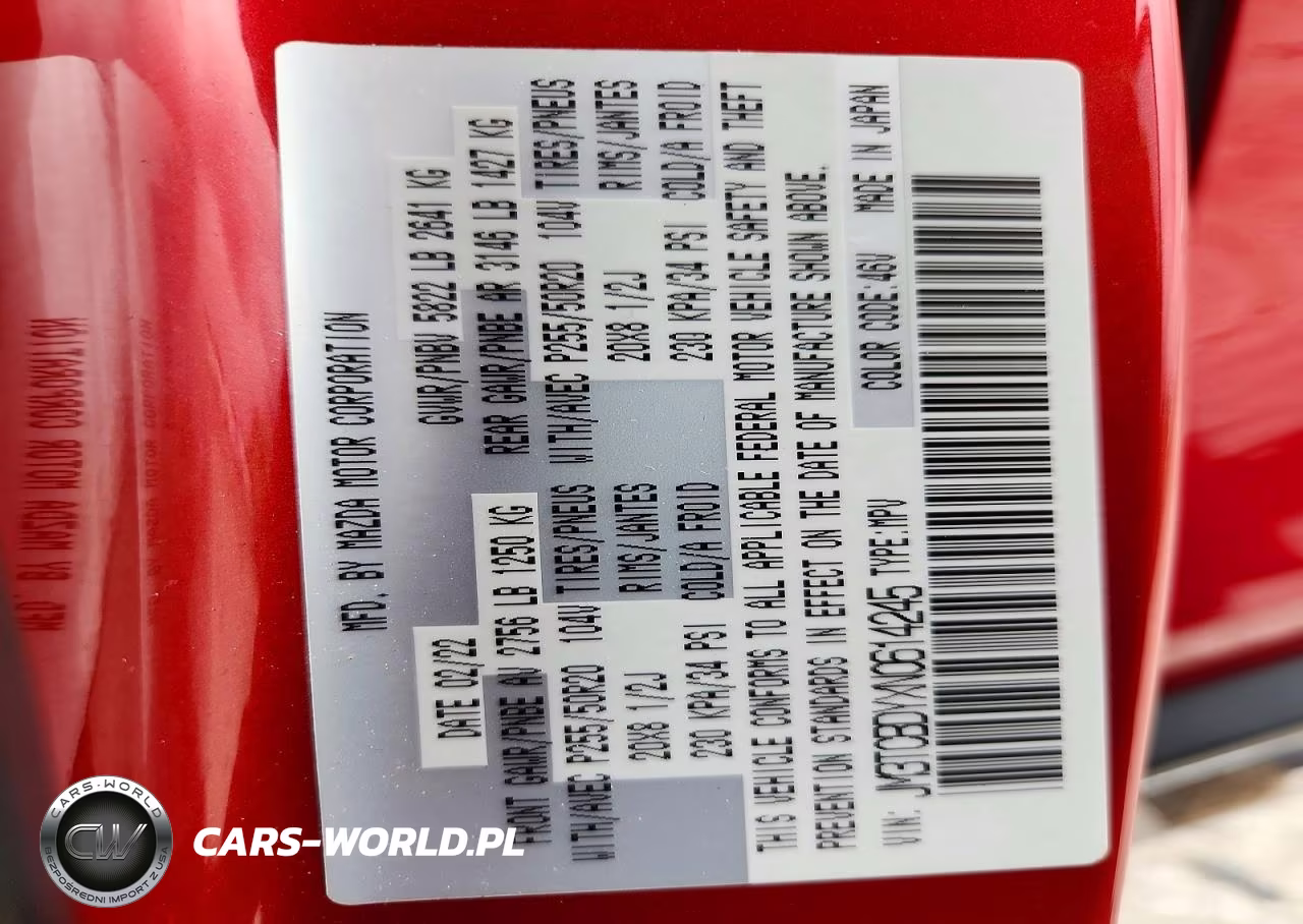 2022 Mazda Cx-9 Grand Touring VIN:JM3TCBDYXN0614245 - 13