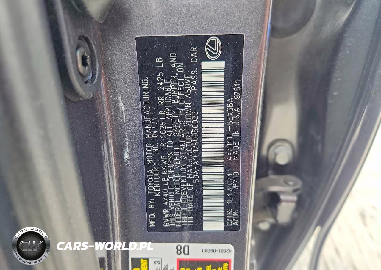 2024 Lexus Es 300H Ultra Luxury VIN:58AFA1C12RU050023 - 12