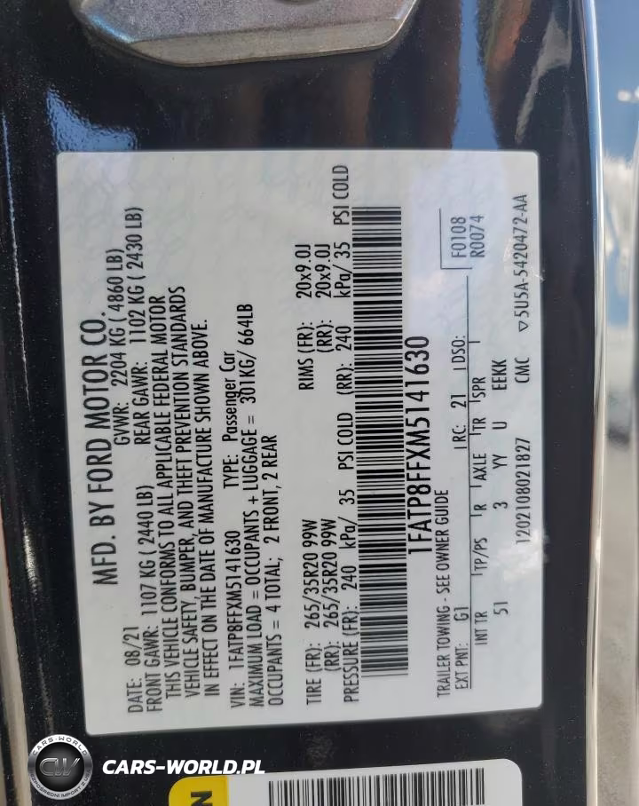 2021 Ford Mustang Gt VIN:1FATP8FFXM5141630 - 13