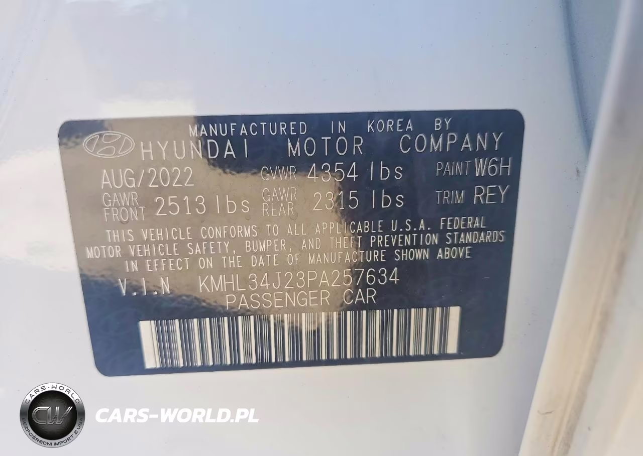 2023 Hyundai Sonata Limited VIN:KMHL34J23PA257634 - 12