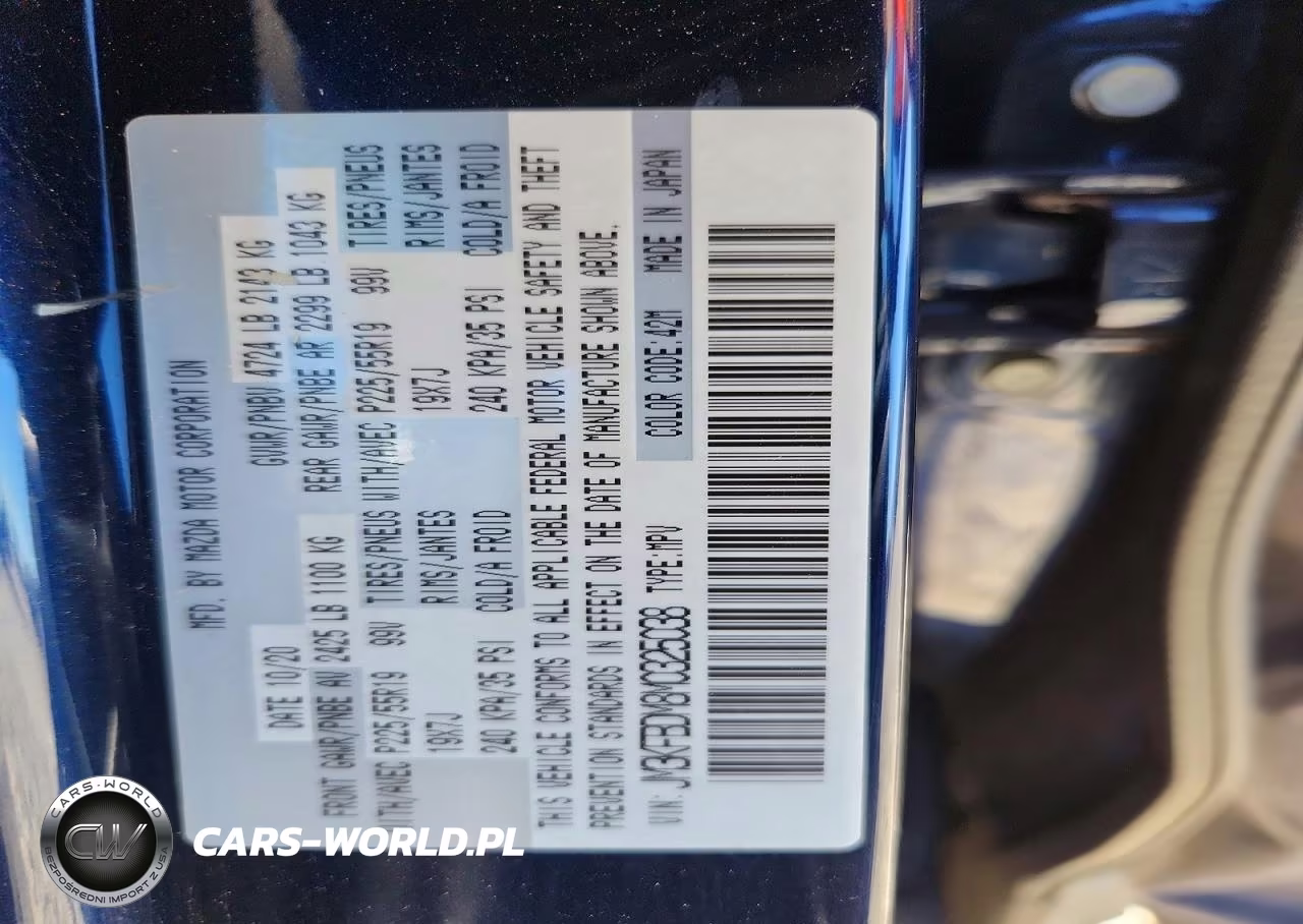 2021 Mazda Cx-5 Grand Touring VIN:JM3KFBDM8M0325038 - 12