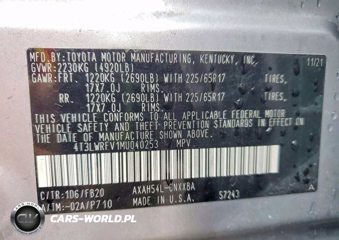 2021 Toyota Rav4 Le VIN:4T3LWRFV1MU040253 - 14