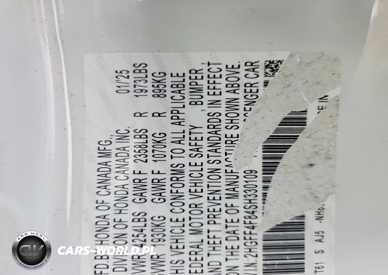 2025 Honda Civic Sport VIN:2HGFF4F84SH330109 - 13