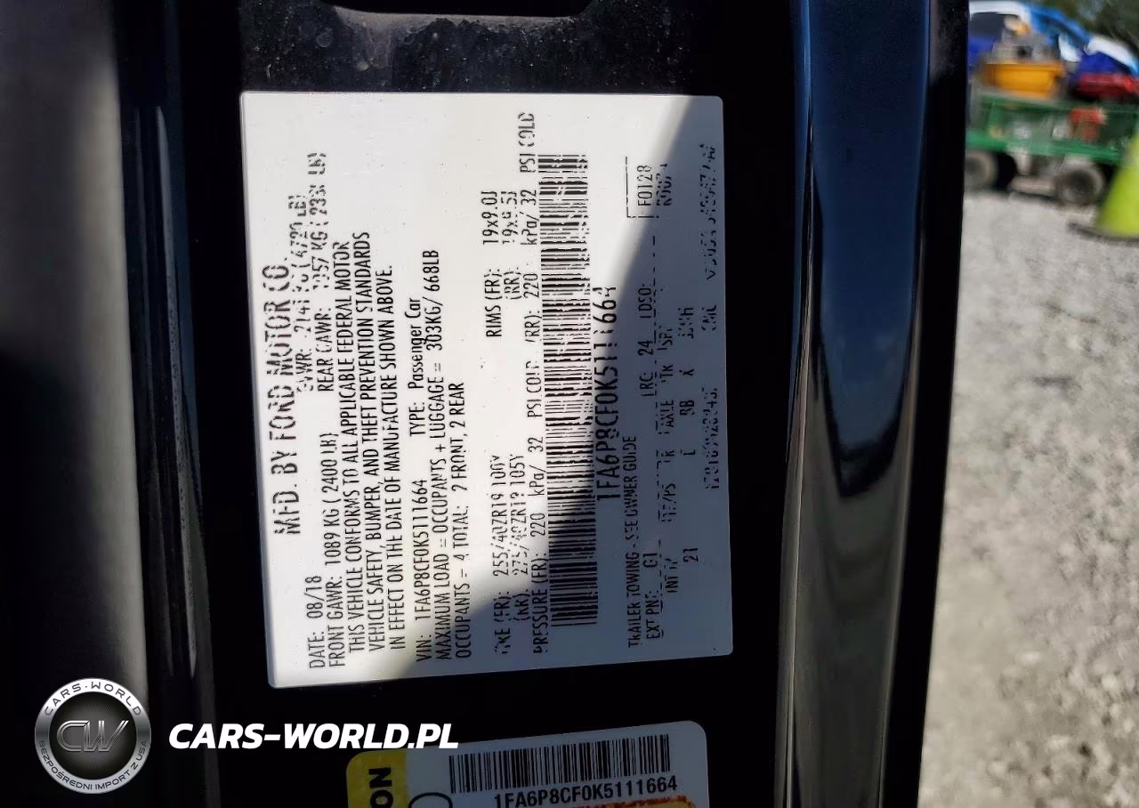 2019 Ford Mustang Gt VIN:1FA6P8CF0K5111664 - 13