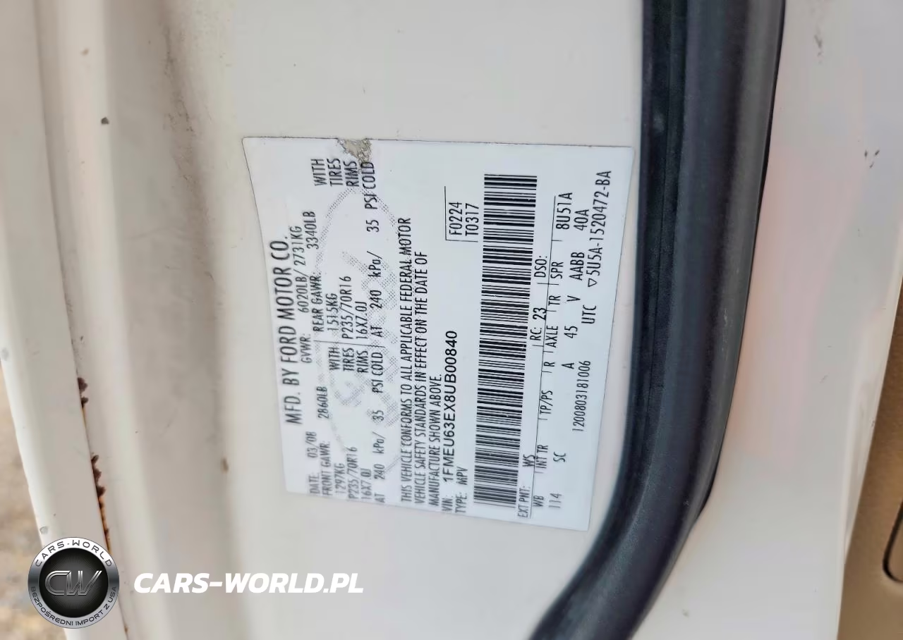2008 Ford Explorer Xlt VIN:1FMEU63EX8UB00840 - 12