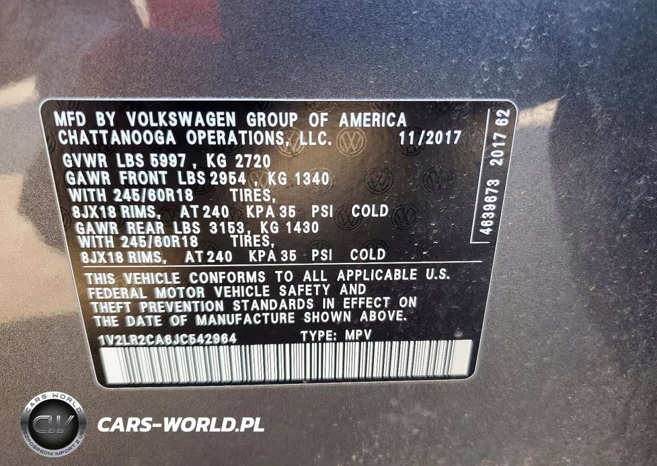 2018 Volkswagen Atlas Se VIN:1V2LR2CA6JC542964 - 14