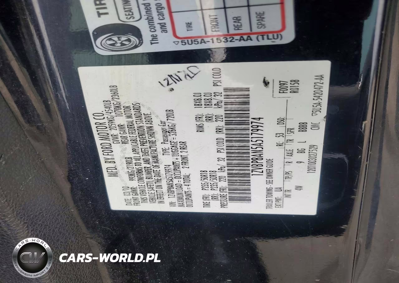 2010 Ford Mustang VIN:1ZVBP8AN5A5179974 - 13