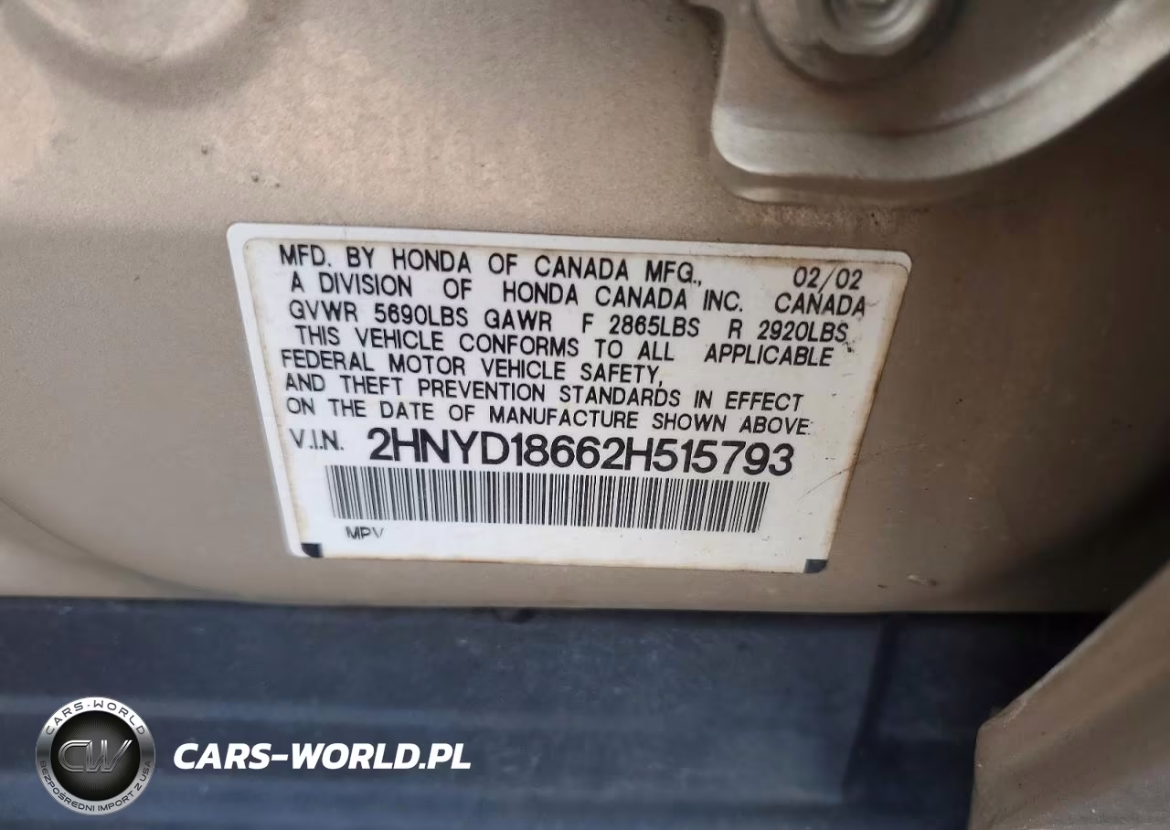 2002 Acura Mdx Touring VIN:2HNYD18662H515793 - 12