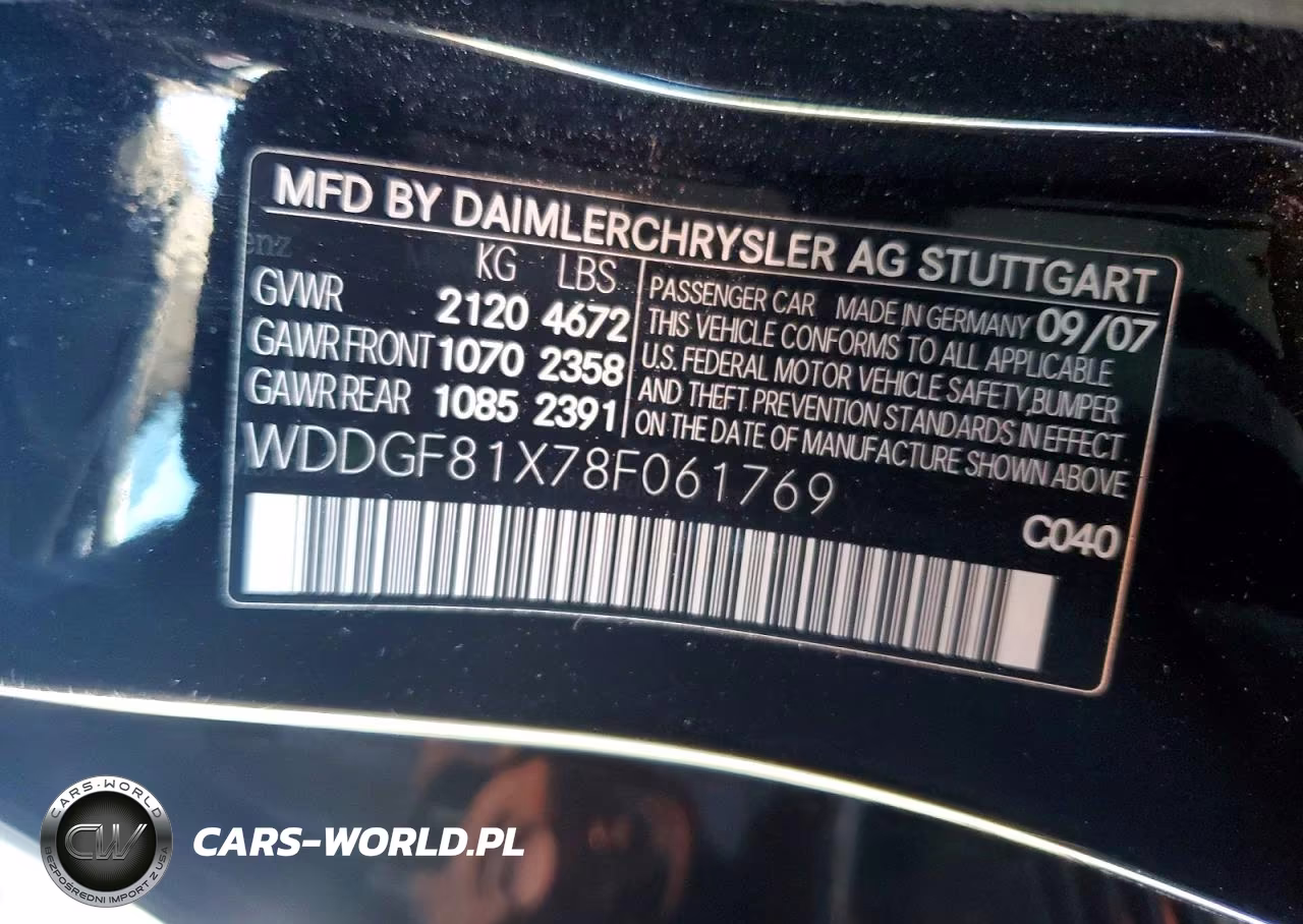 2008 Mercedes-Benz C 300 4Matic VIN:WDDGF81X78F061769 - 12