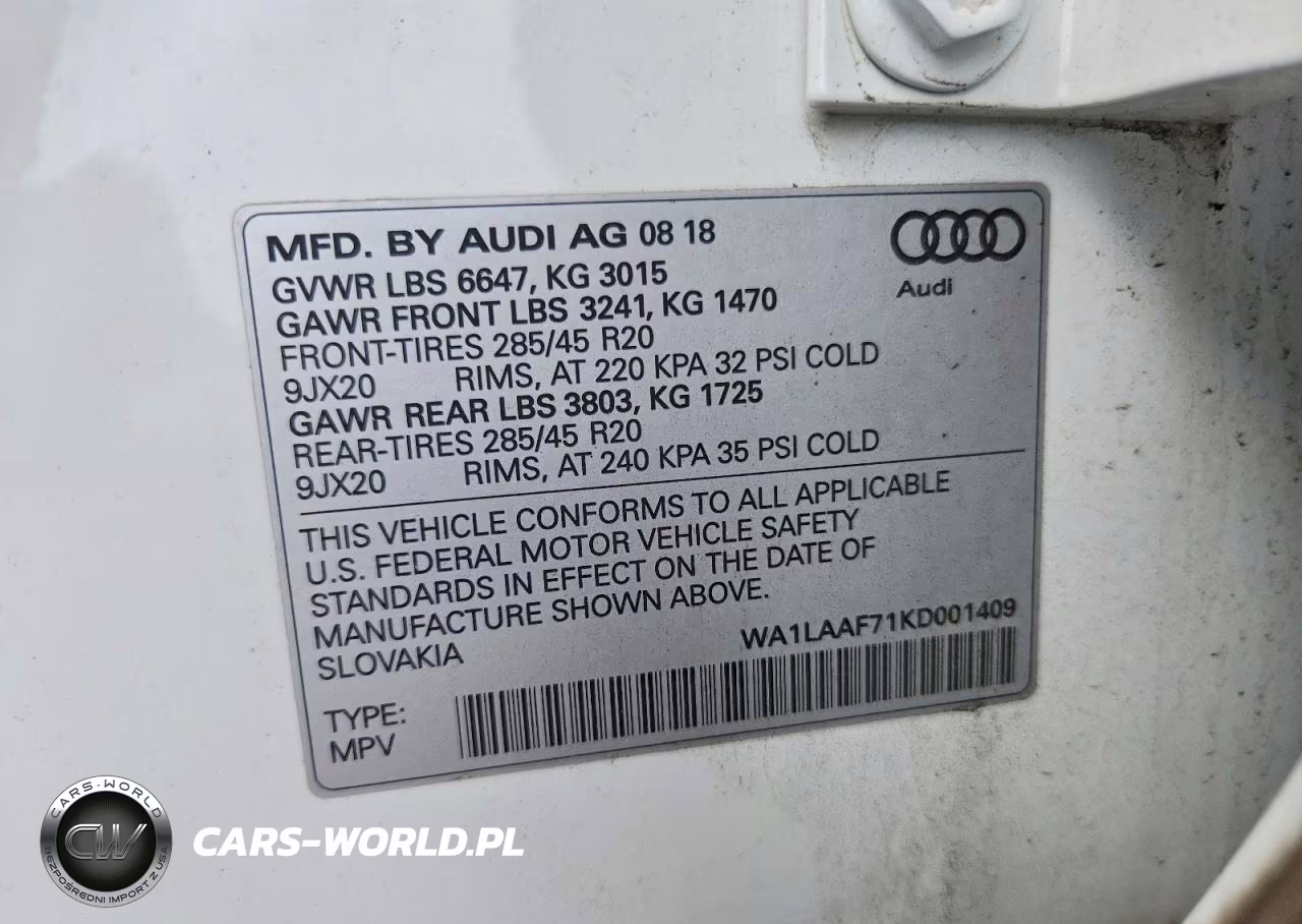 2019 Audi Q7 Premium Plus VIN:WA1LAAF71KD001409 - 13