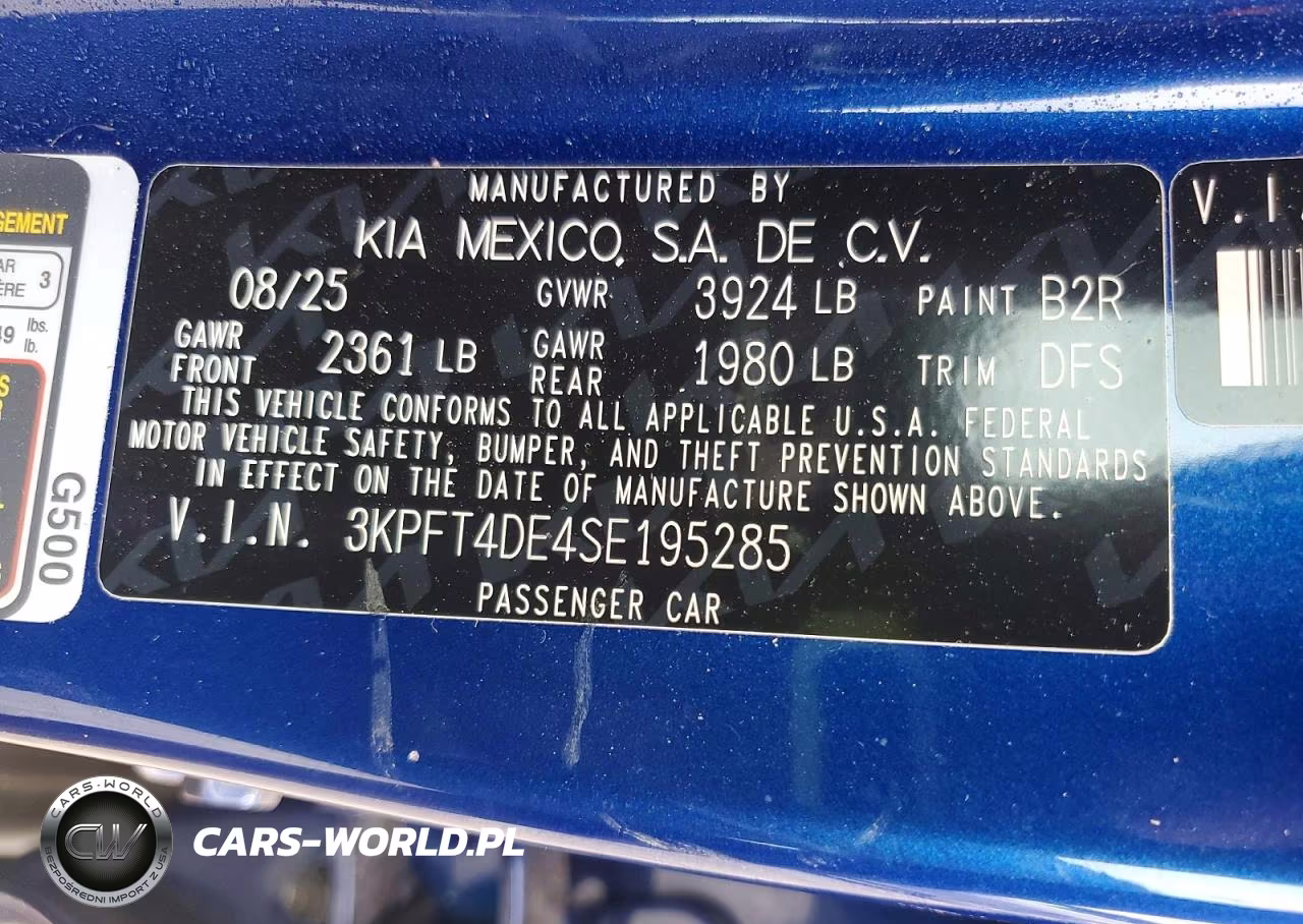 2025 Kia K4 Lxs VIN:3KPFT4DE4SE195285 - 12