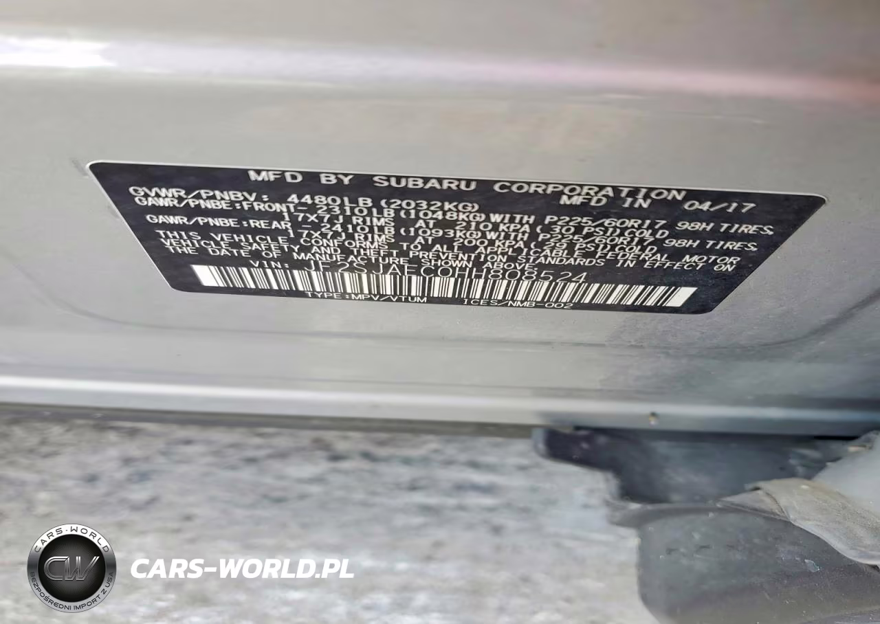 2017 Subaru Forester 2.5I Premium VIN:JF2SJAEC0HH808524 - 13