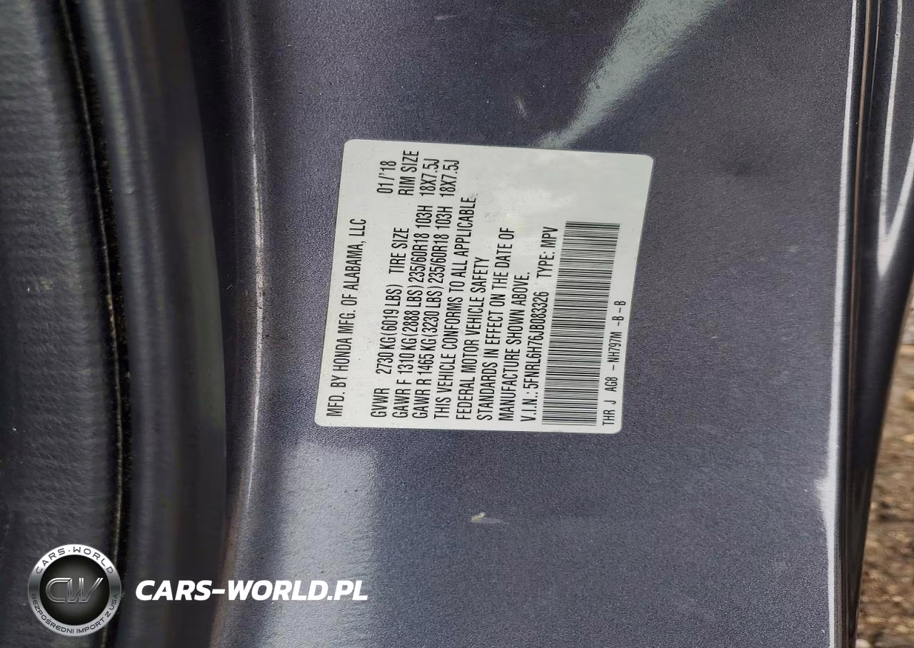 2018 Honda Odyssey Exl VIN:5FNRL6H76JB083326 - 13