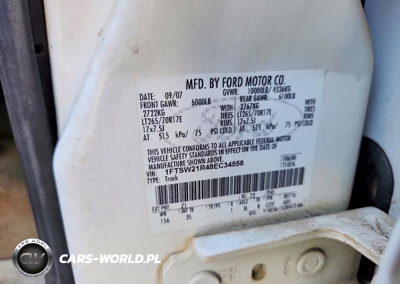 2008 Ford F250 Super Duty VIN:1FTSW21R48EC34558 - 12
