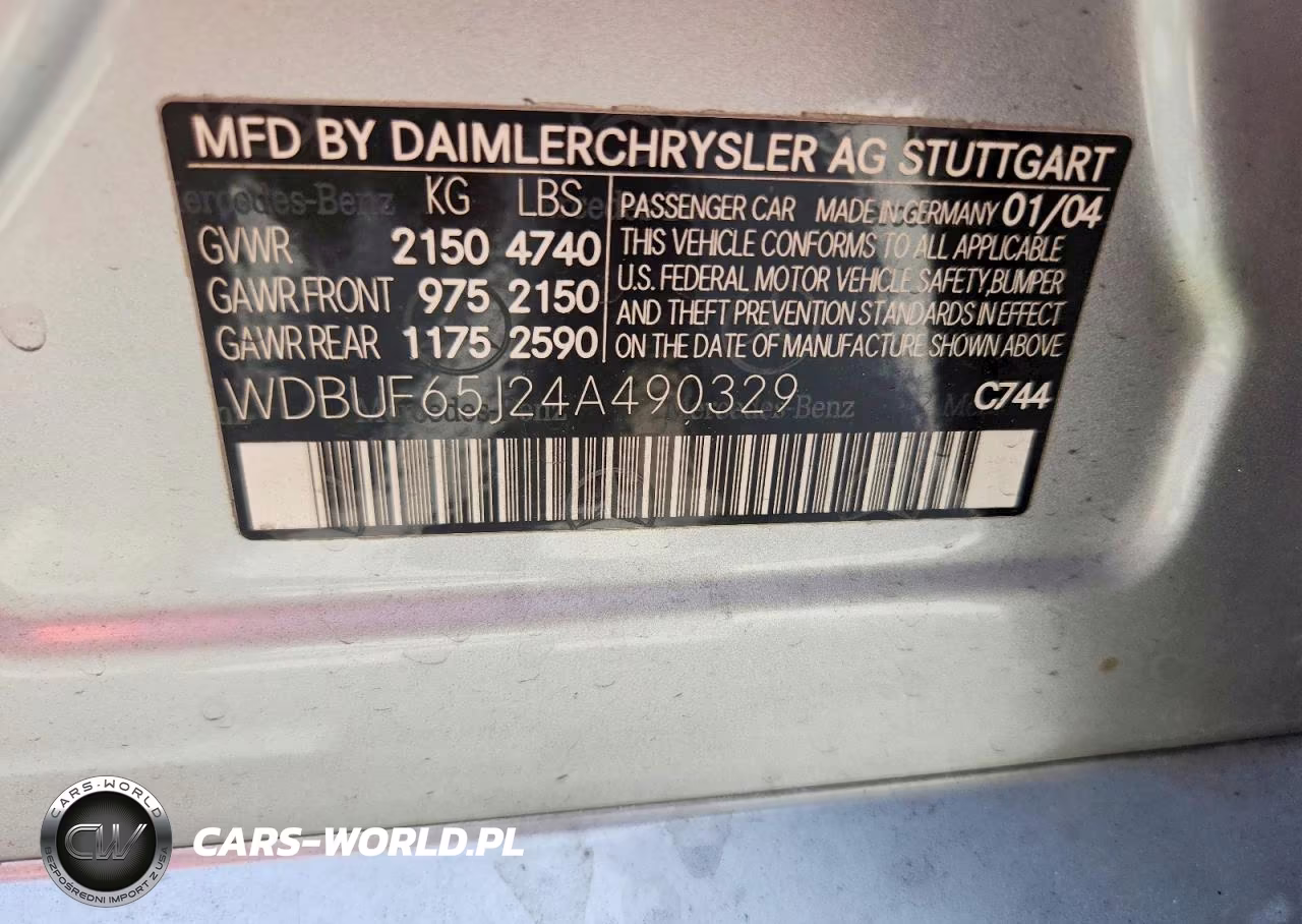 2004 Mercedes-Benz E 320 VIN:WDBUF65J24A490329 - 12