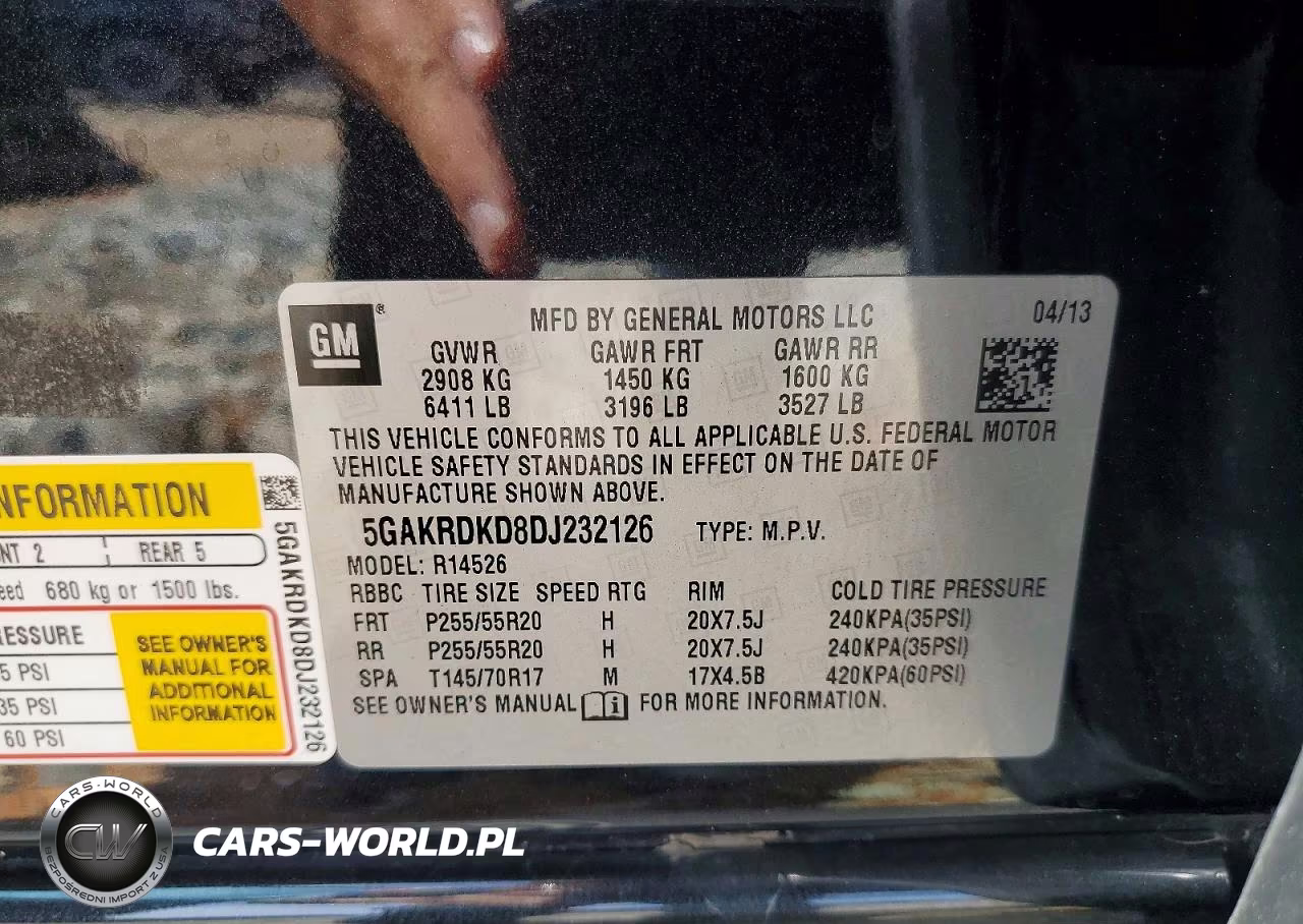 2013 Buick Enclave VIN:5GAKRDKD8DJ232126 - 13