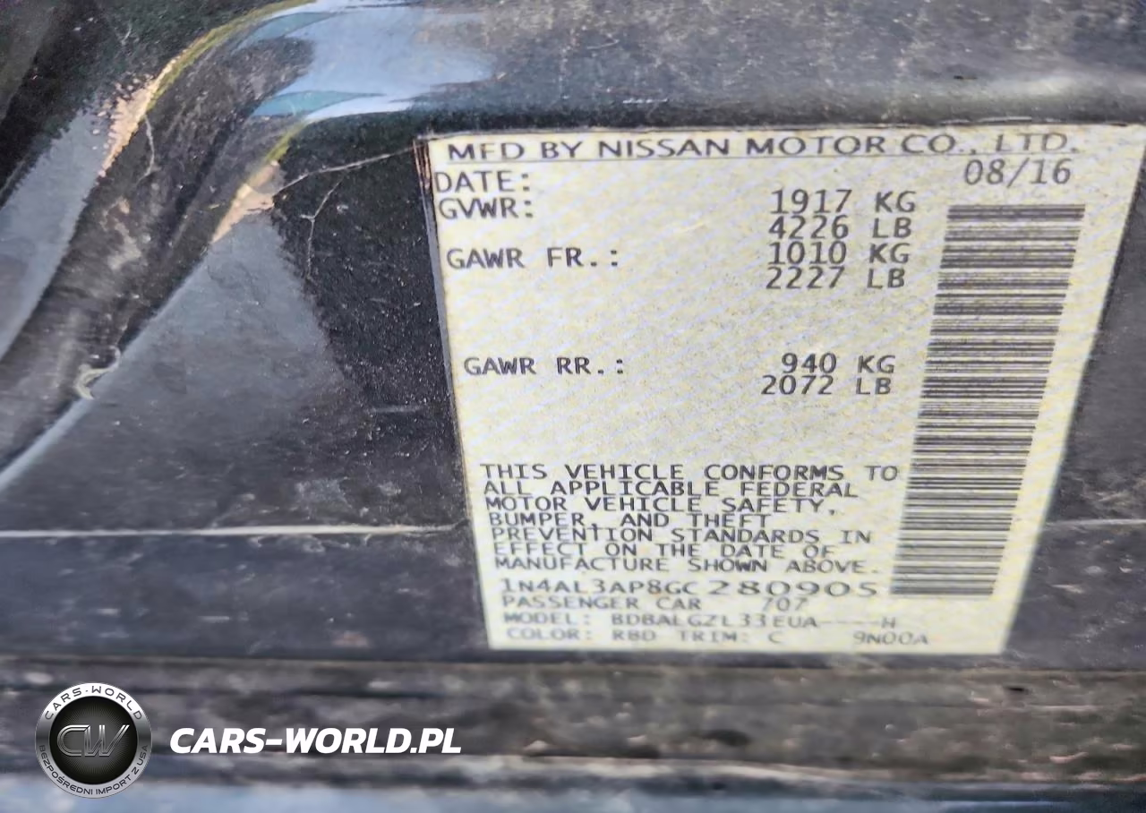 2016 Nissan Altima 2.5 S VIN:1N4AL3AP8GC280905 - 12