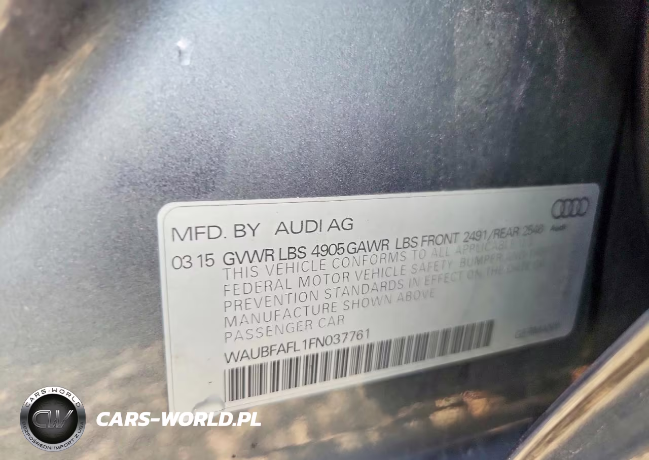 2015 Audi A4 Premium VIN:WAUBFAFL1FN037761 - 12