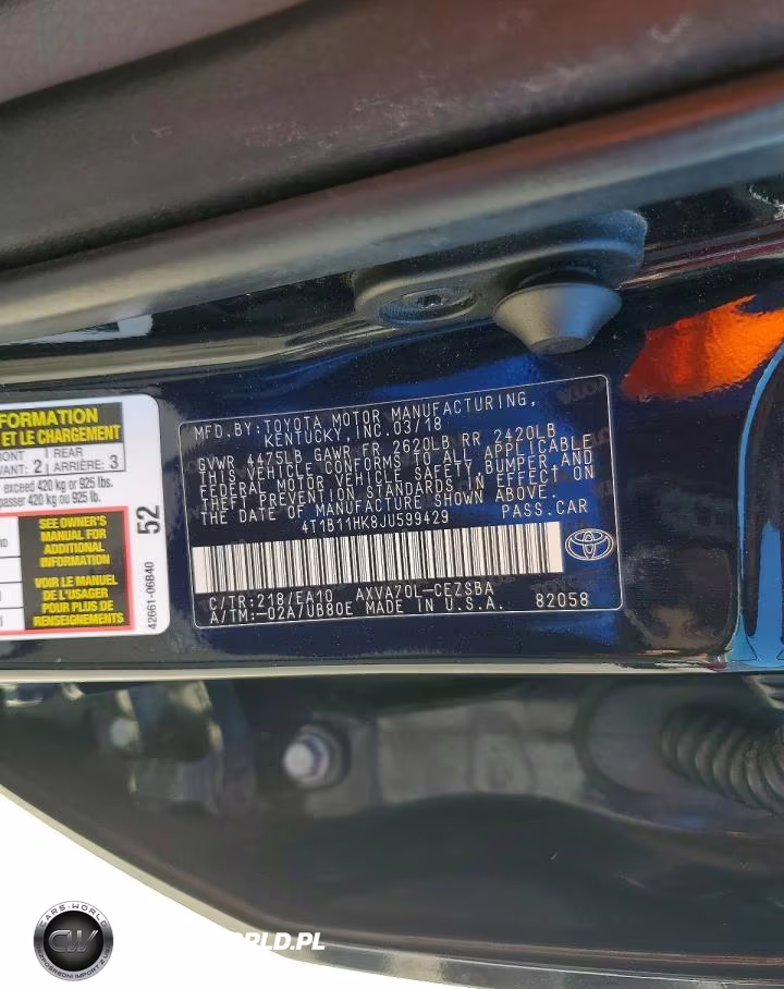 2018 Toyota Camry Se VIN:4T1B11HK8JU599429 - 13