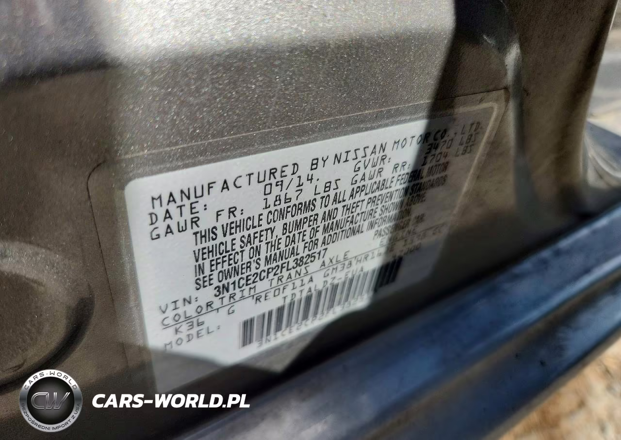 2015 Nissan Versa Note Sv VIN:3N1CE2CP2FL382517 - 13